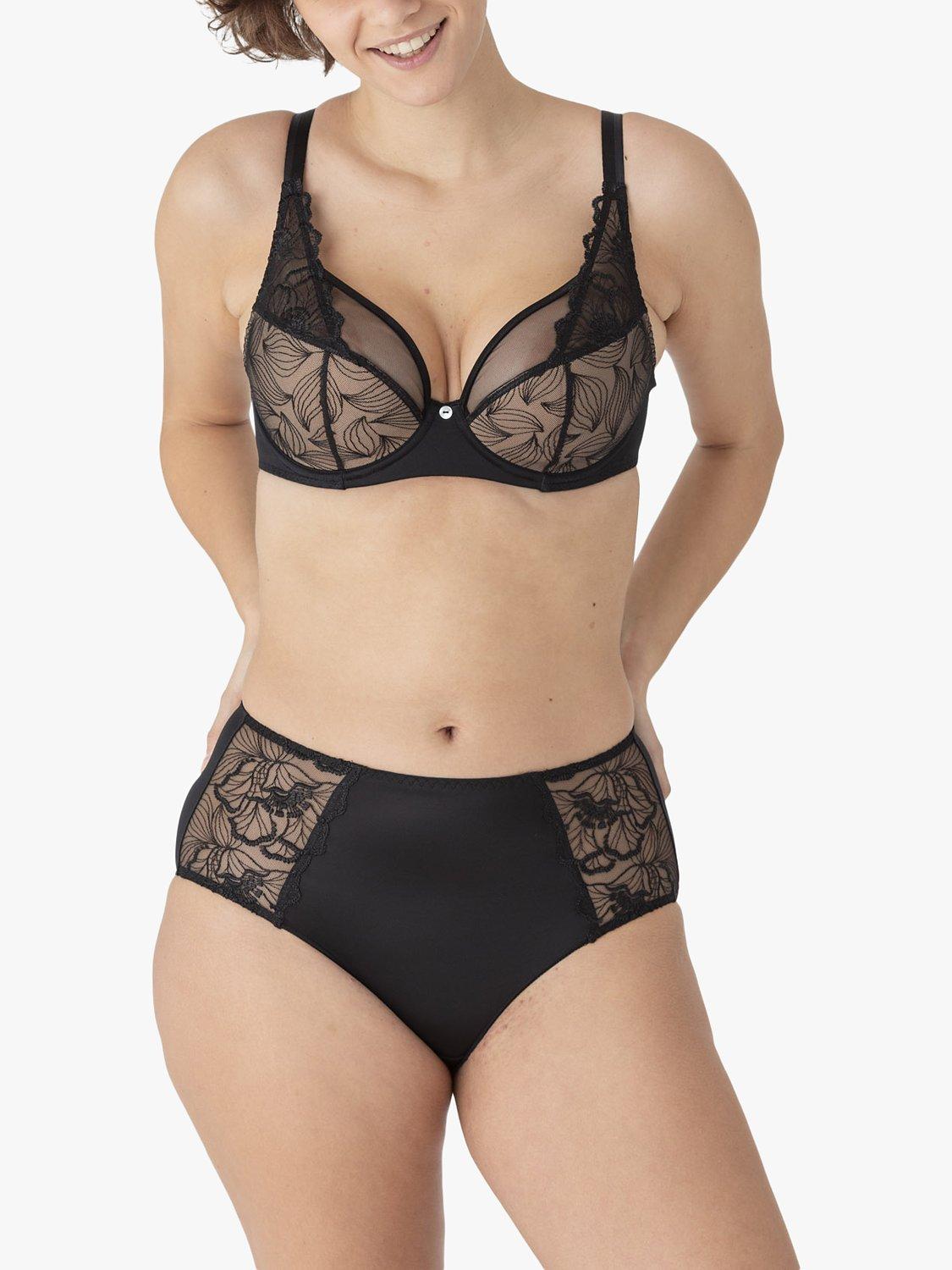 Maison Lejaby Flora High Waist Full Knickers, Noir