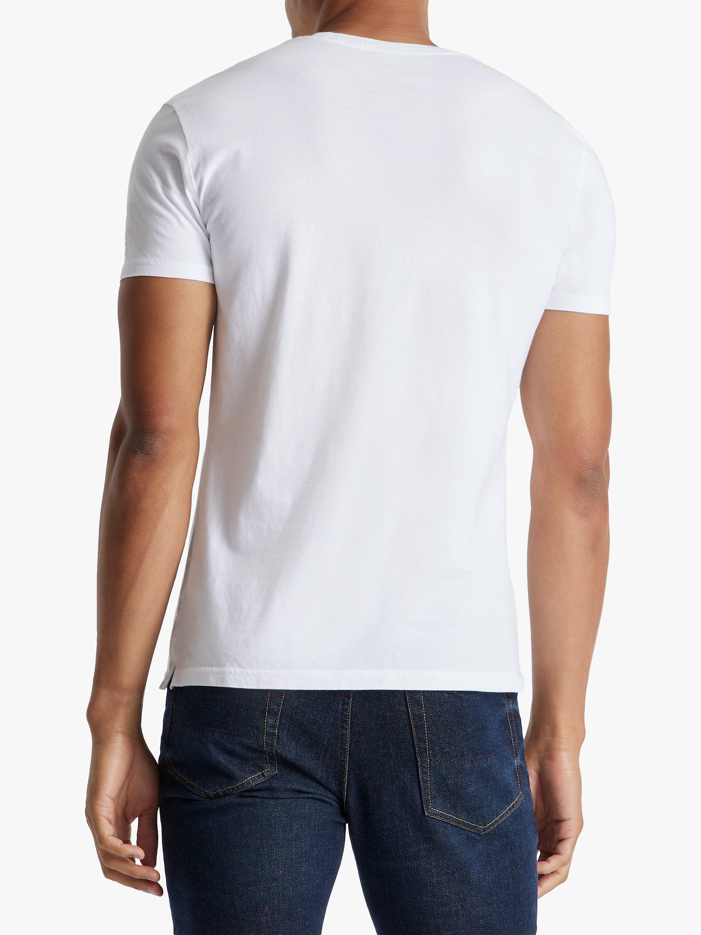 SPOKE Cotton Straight Fit Crew Neck T-Shirt, White, S Regular