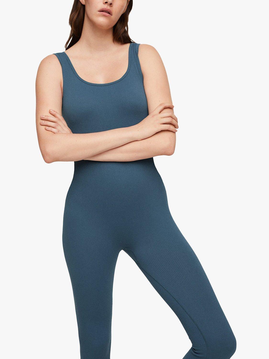 Mango Renee Jumpsuit, Dark Blue