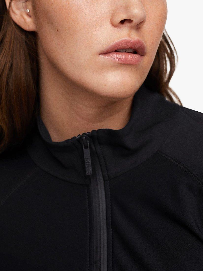 Product image 5 of 8, which shows Mango Warmyj Zip Front Sweatshirt, Black, S