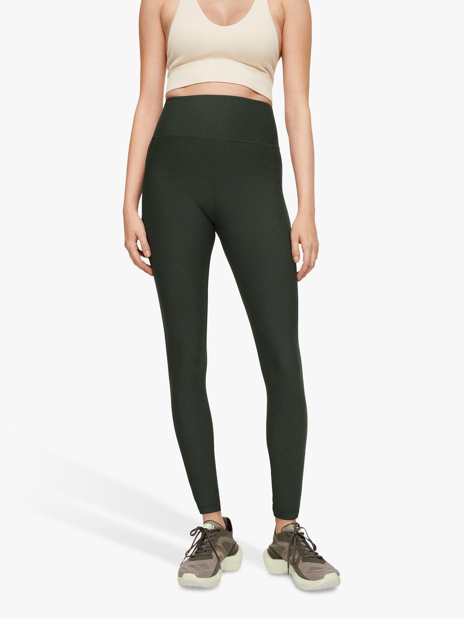 Mango Warm Lined Leggings, Khaki