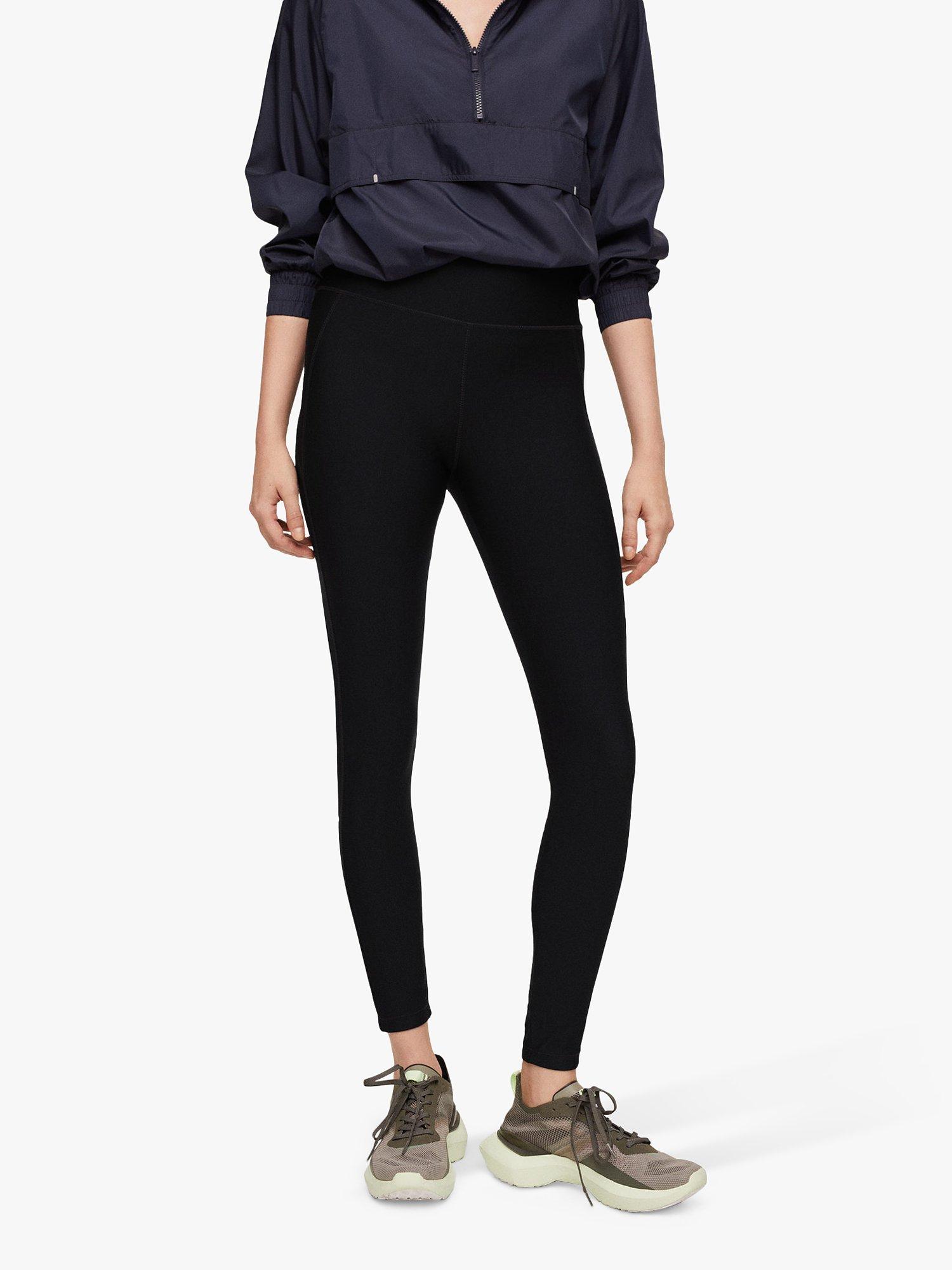 Mango Warm Lined Leggings, Black