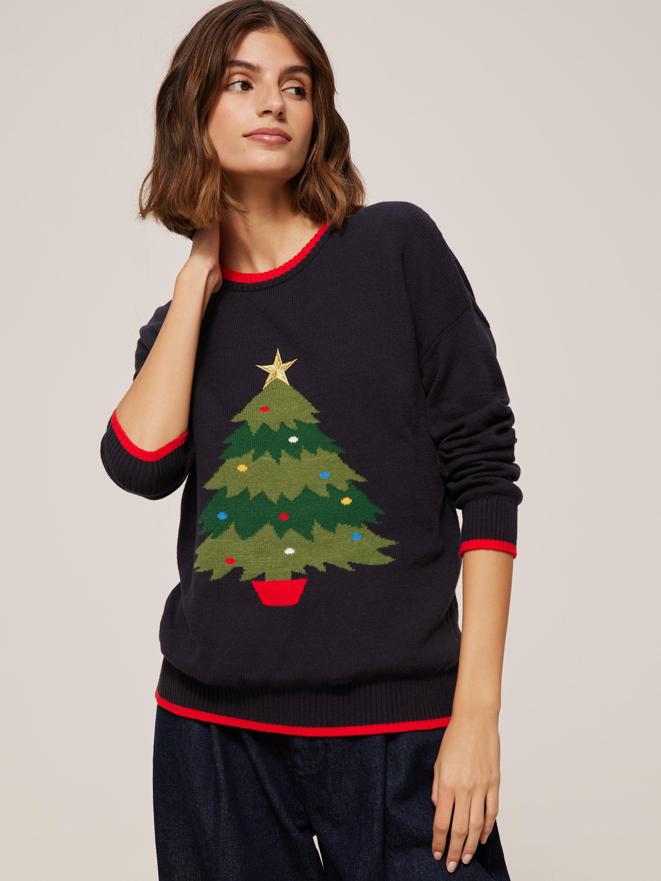John Lewis Christmas Advert 2021 Women's Jumper, Navy