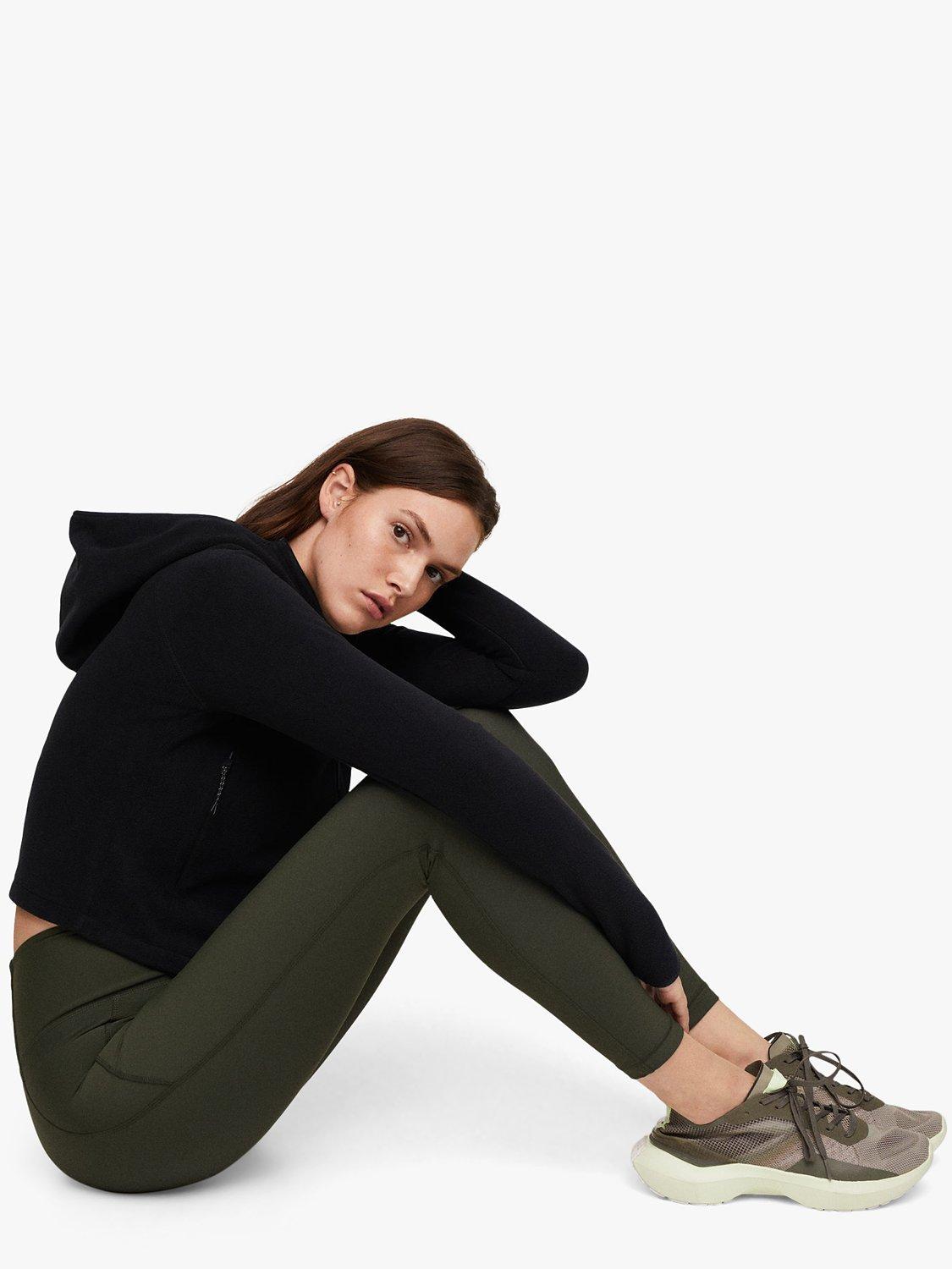 Mango Renata Hooded Sweatshirt, Black