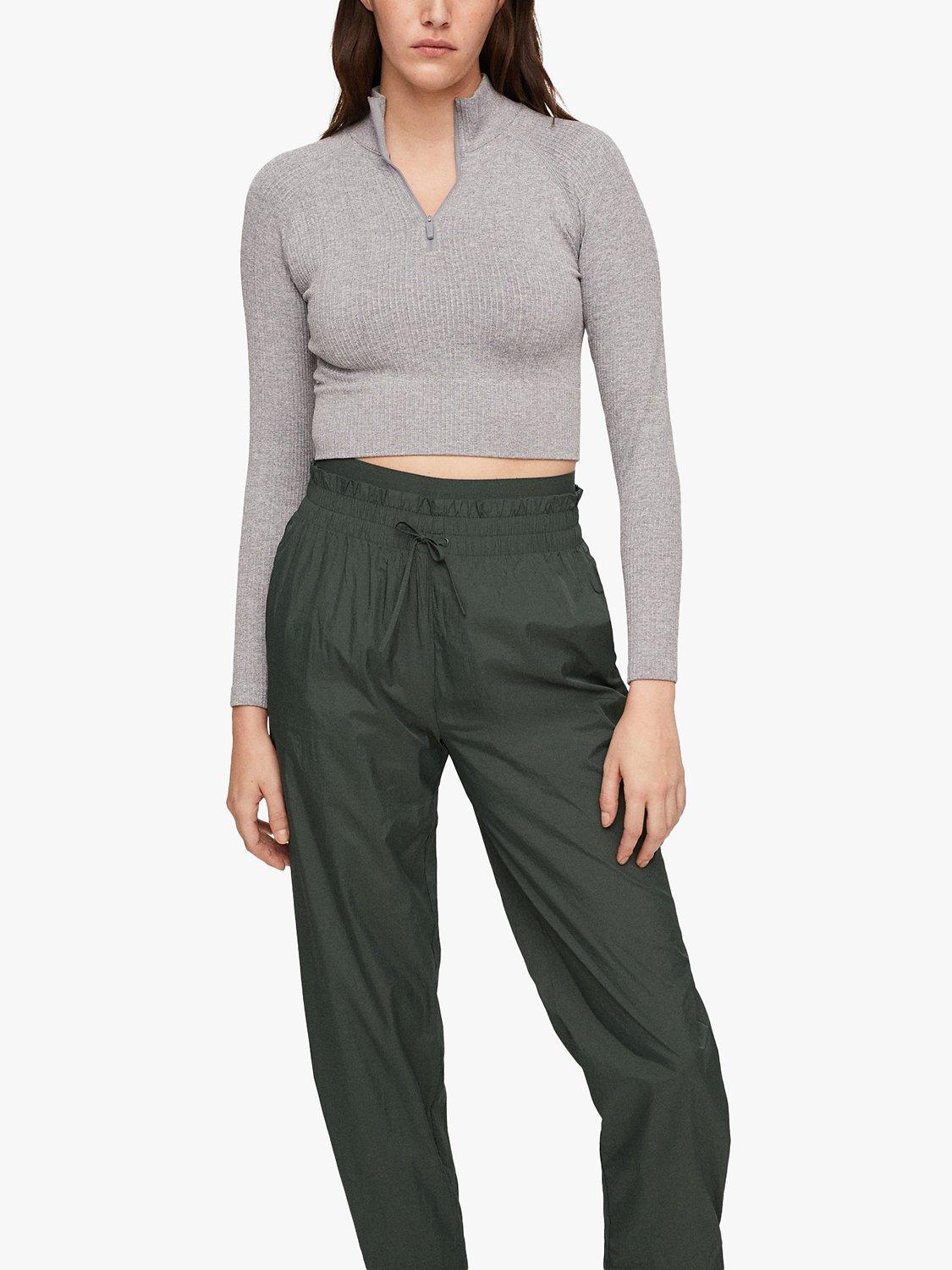 Product image 5 of 6, which shows Mango Marin High Waist Active Joggers, Bright Green, XS