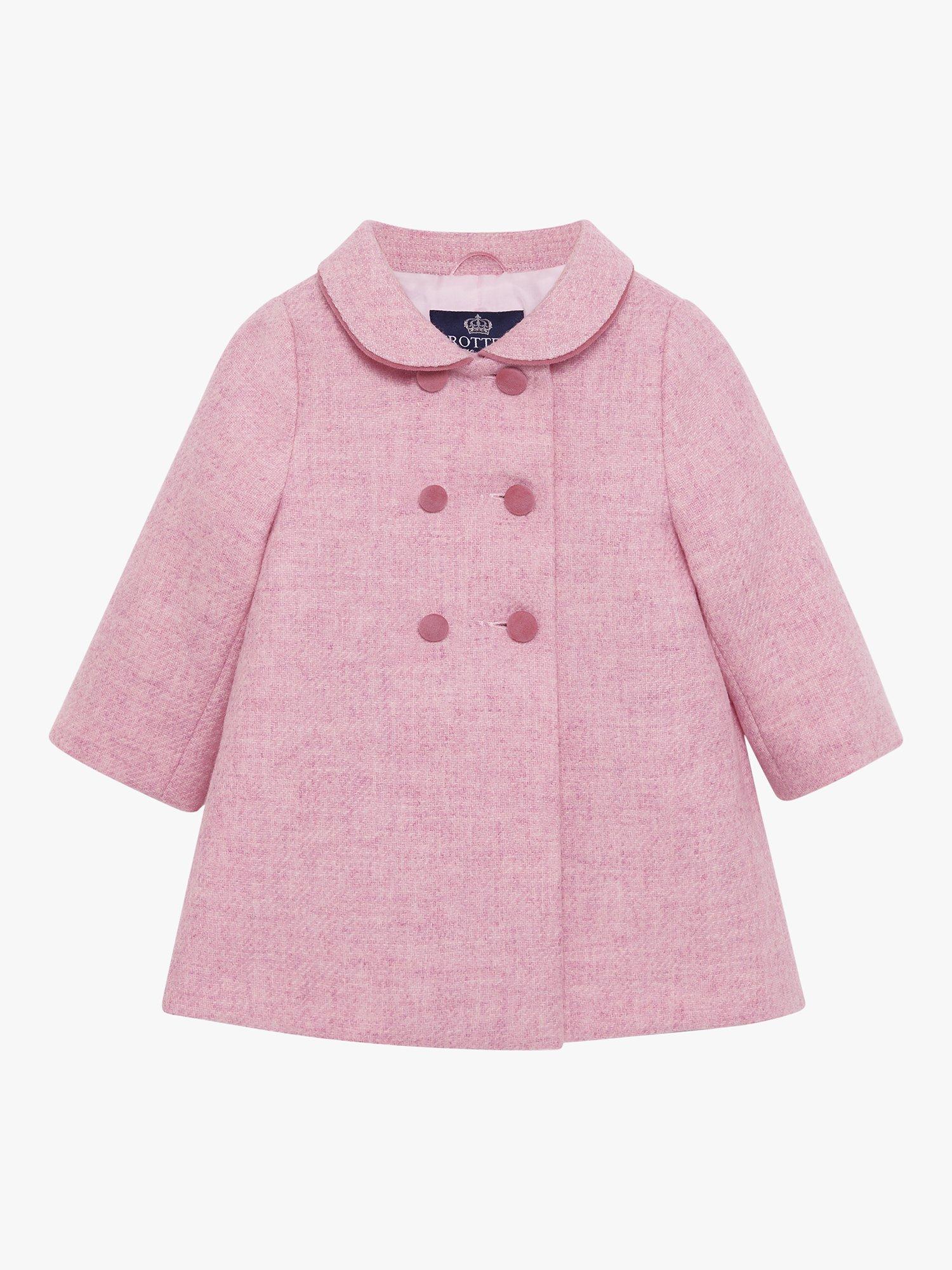 Trotters Baby Classic Wool Short Coat Pink