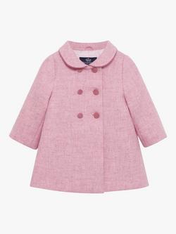 Trotters Baby Classic Wool Short Coat, Pink