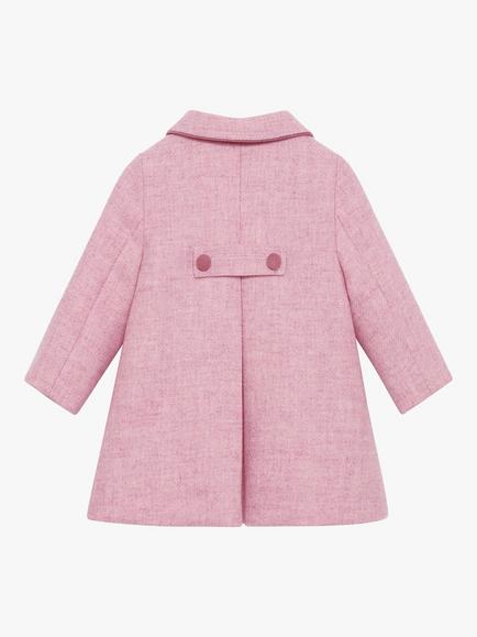 Trotters Baby Classic Wool Short Coat - view 2, Pink