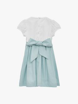 Trotters Kids' Rose Hand-Smocked Dress - view 2, Sea Blue