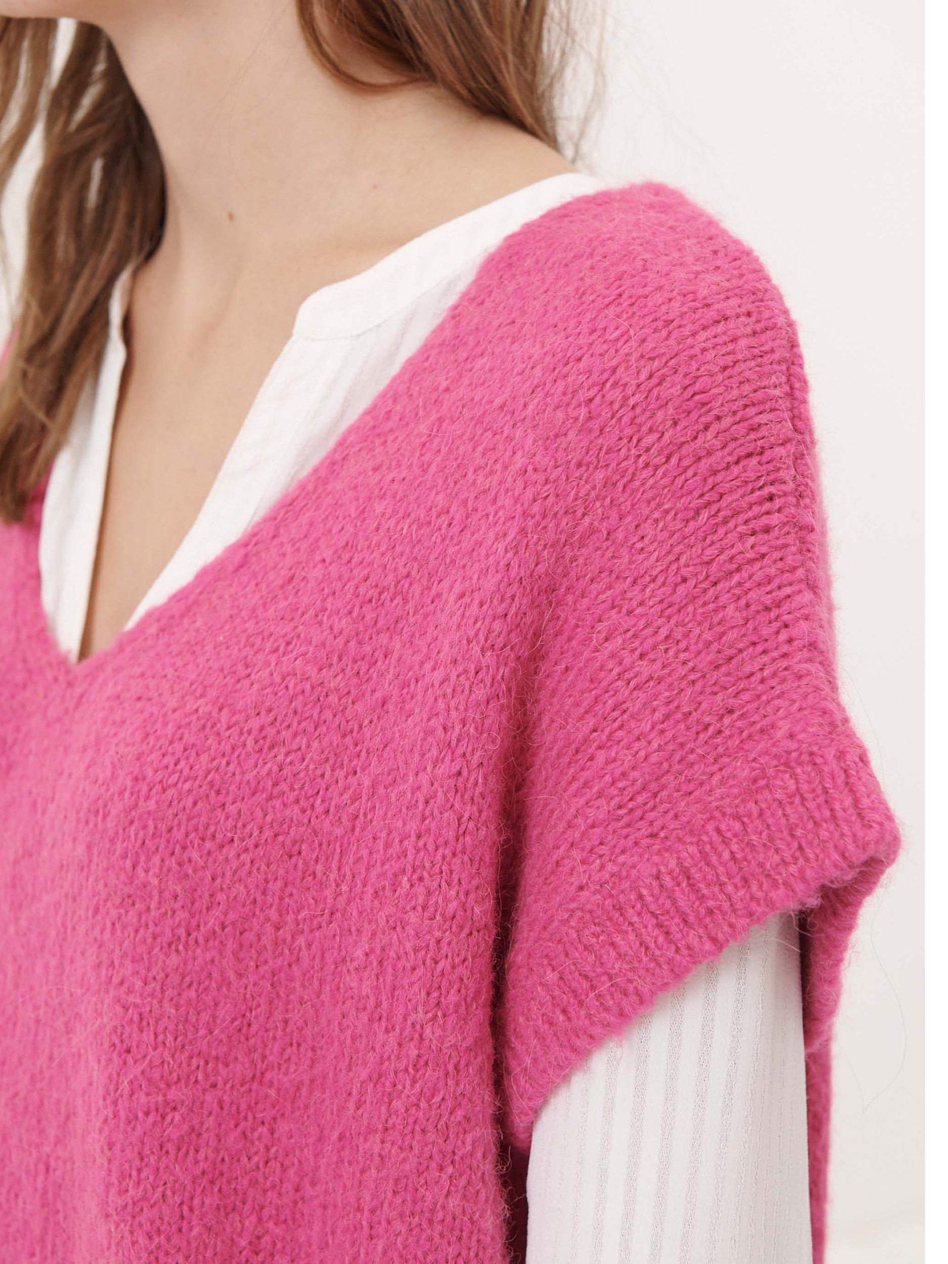 NRBY Inge Alpaca Blend Knitted Tank Top, Pink, One Size