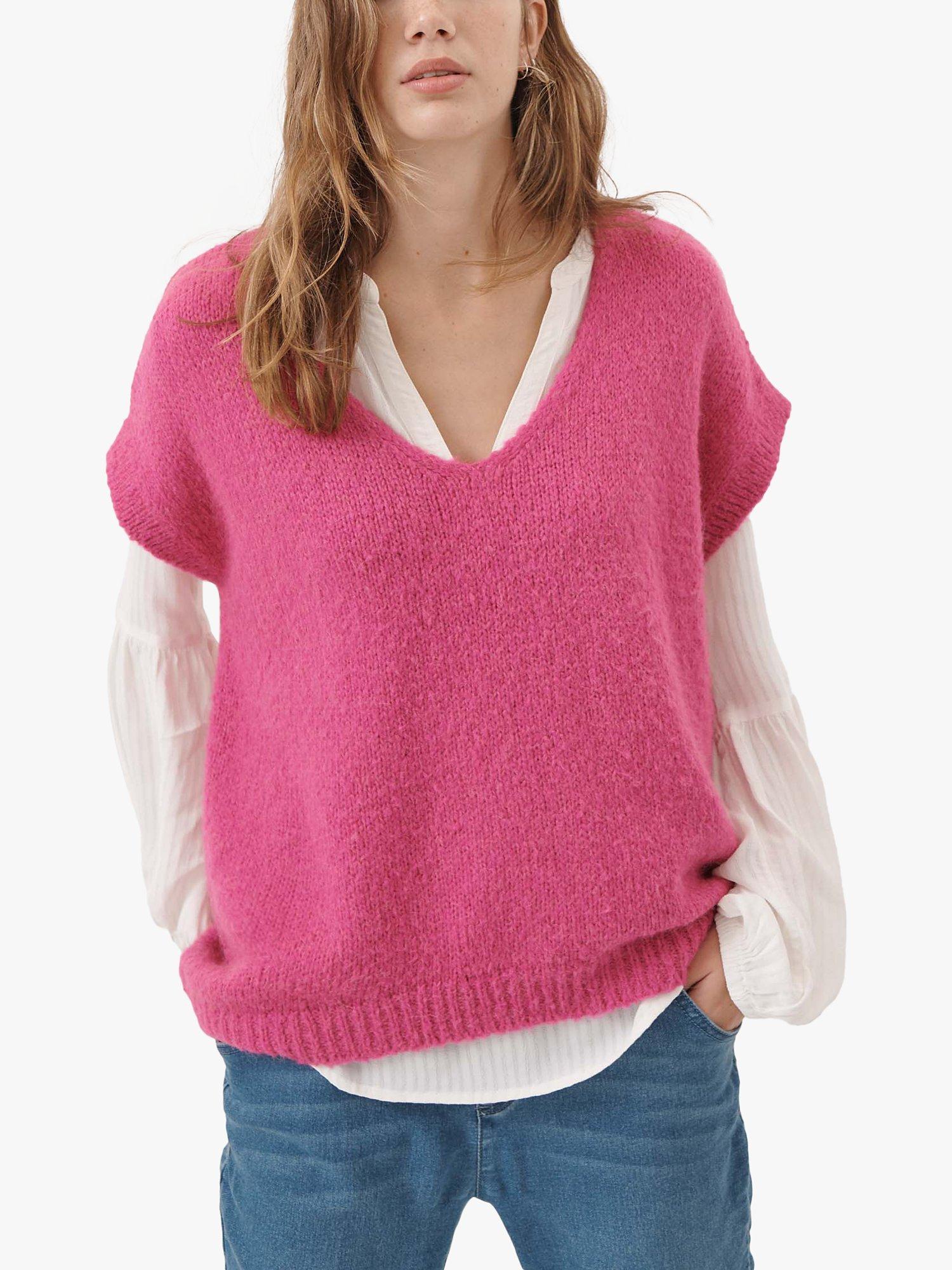 NRBY Inge Alpaca Blend Knitted Tank Top, Pink, One Size