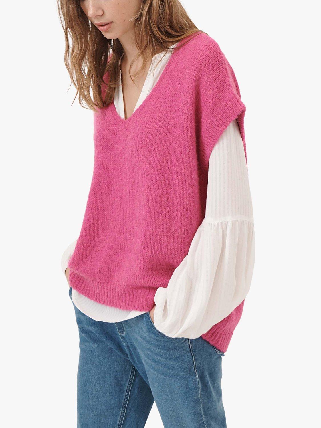 NRBY Inge Alpaca Blend Knitted Tank Top, Pink, One Size