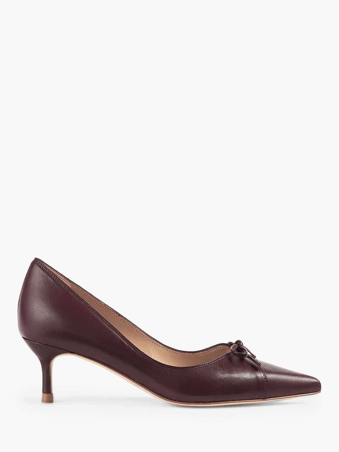 L.K.Bennett Missy Kitten Heel Court Shoes, Red Wine