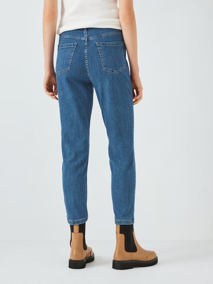 John Lewis ANYDAY Hoxton Mom Jeans - view 2, Mid Wash
