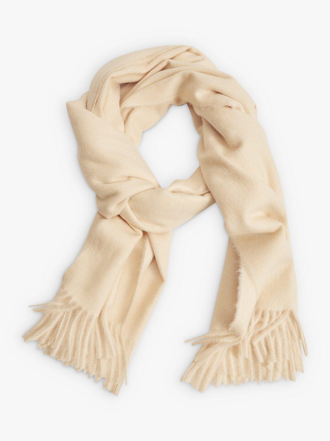 Mango Sweet Fringe Scarf, Light Beige, One Size