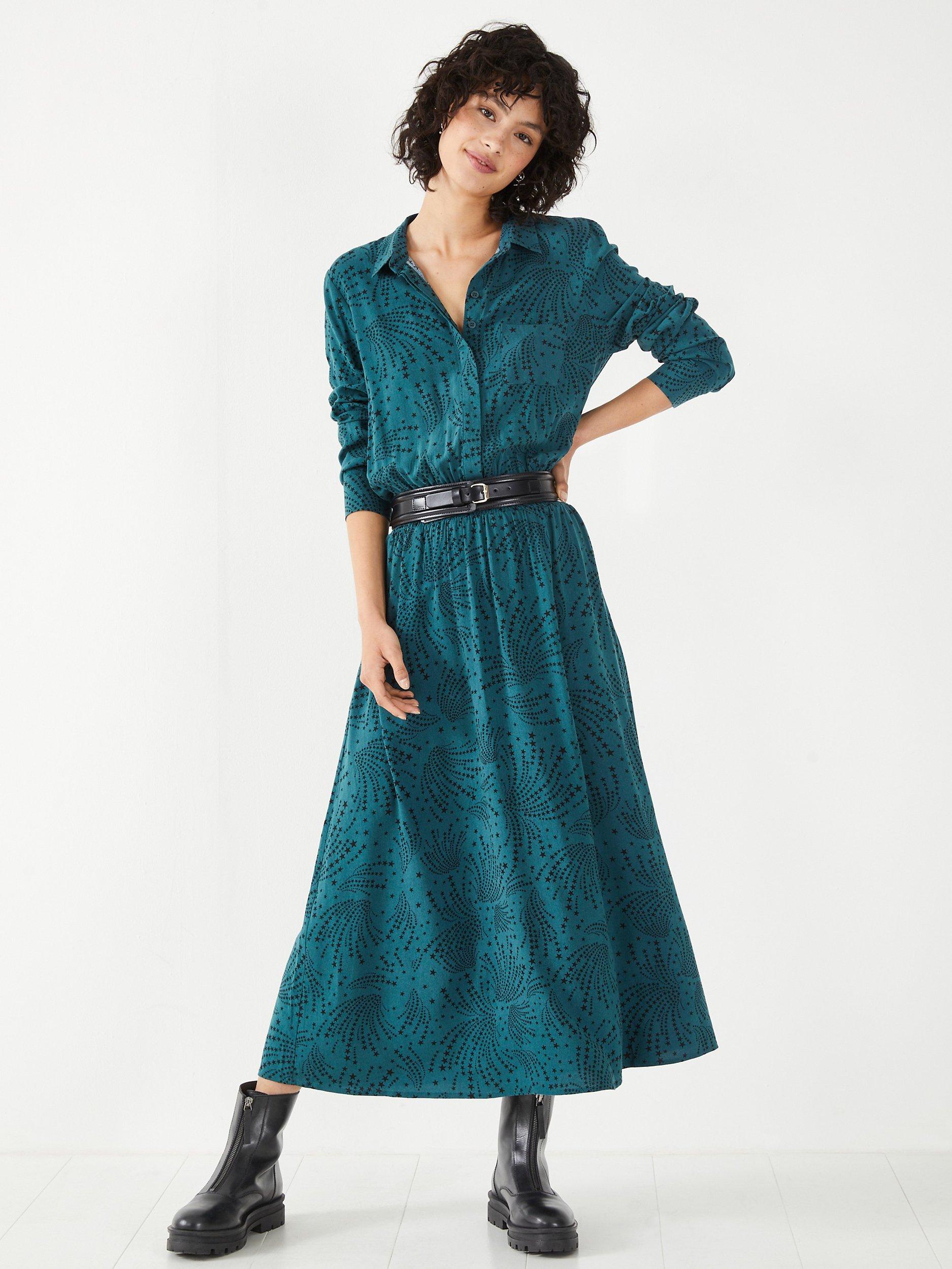 HUSH Chelsea Staburst Print Dress, Blue