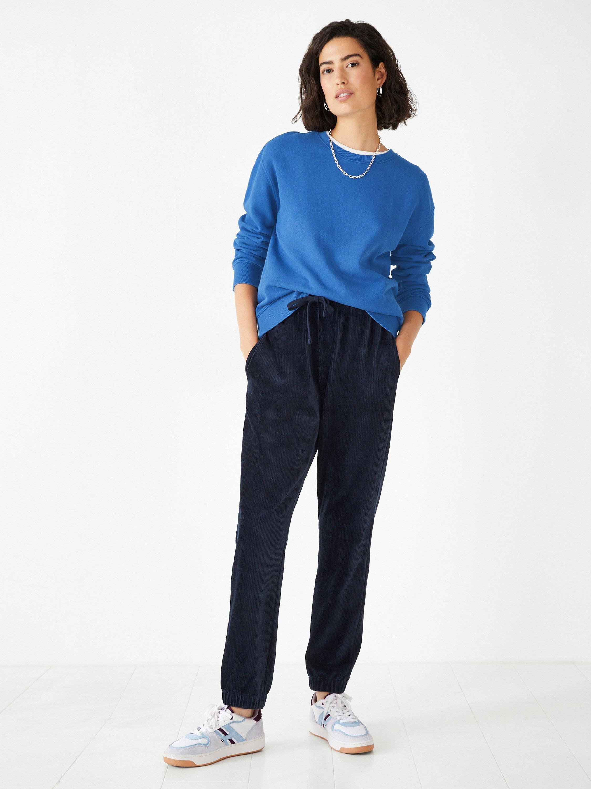 HUSH Becki Organic Cotton Classic Jumper, Bright Blue
