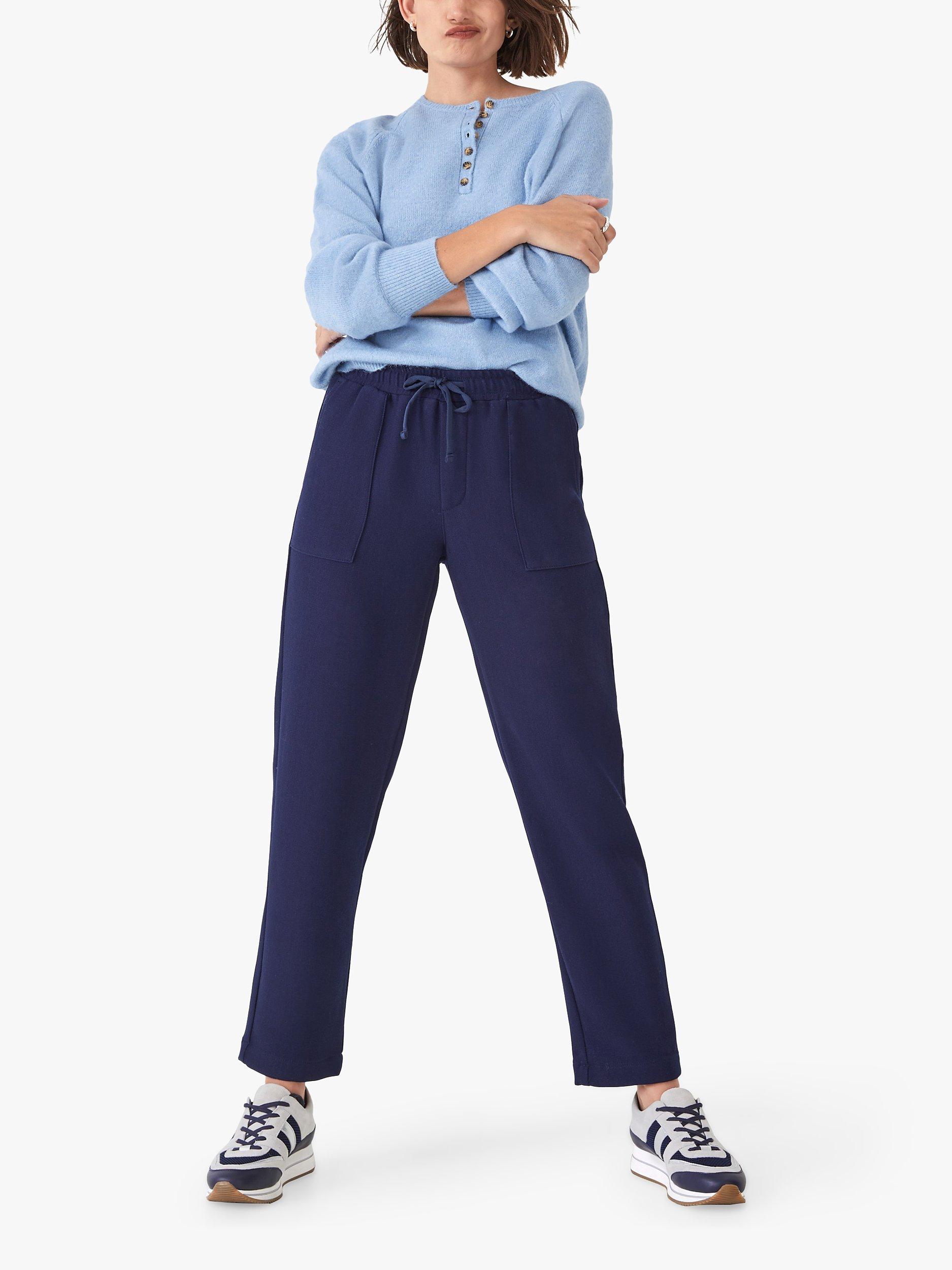 HUSH Effie Henley Knitted Jumper, Chambray Blue