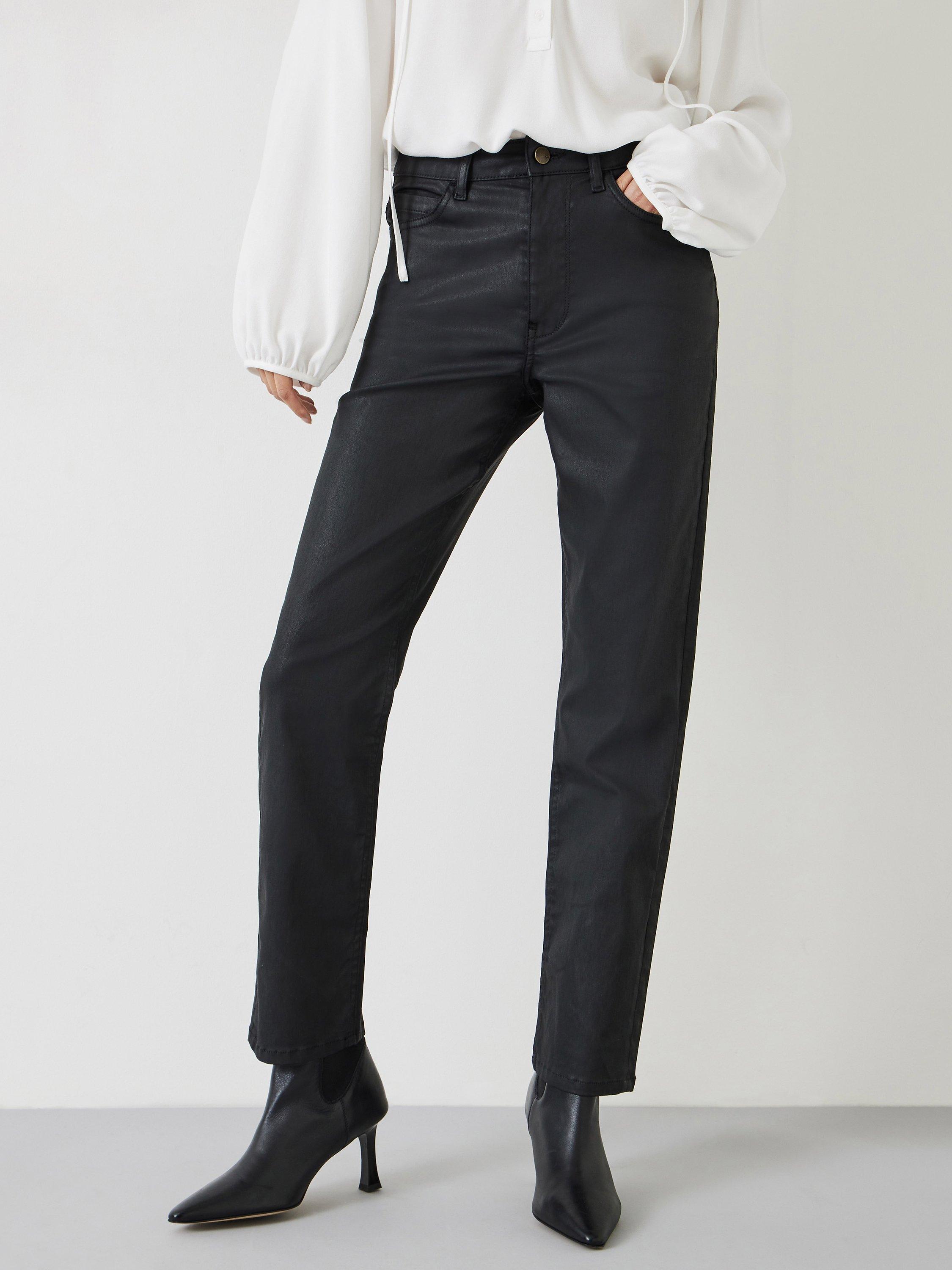 HUSH Lenny Coated Straight Jeans, Black