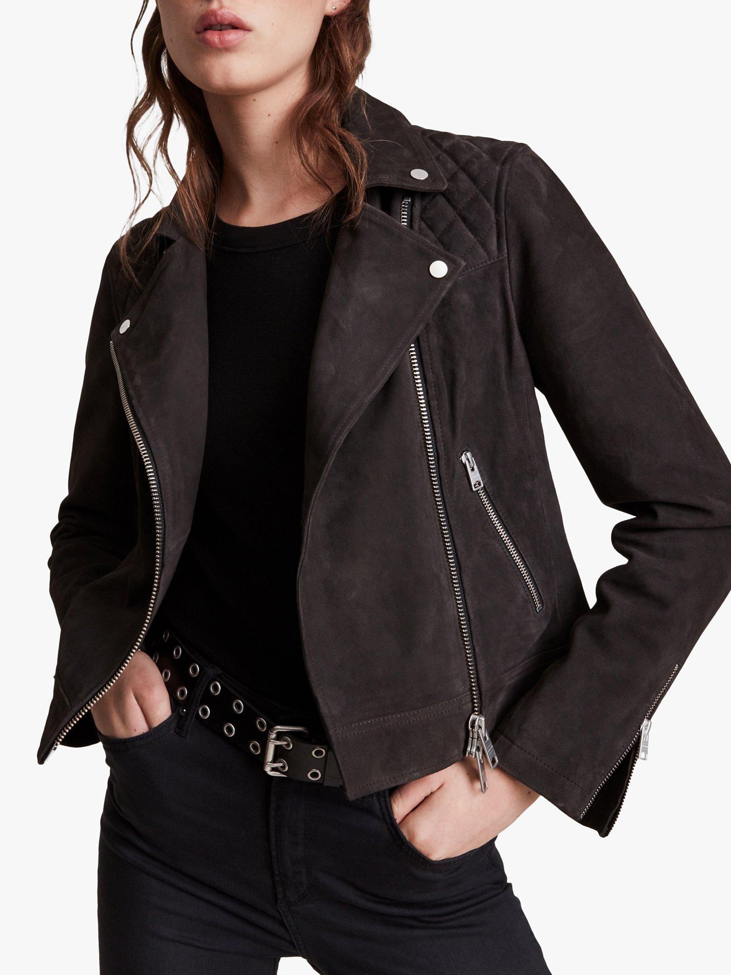 AllSaints Caden Suede Biker Jacket