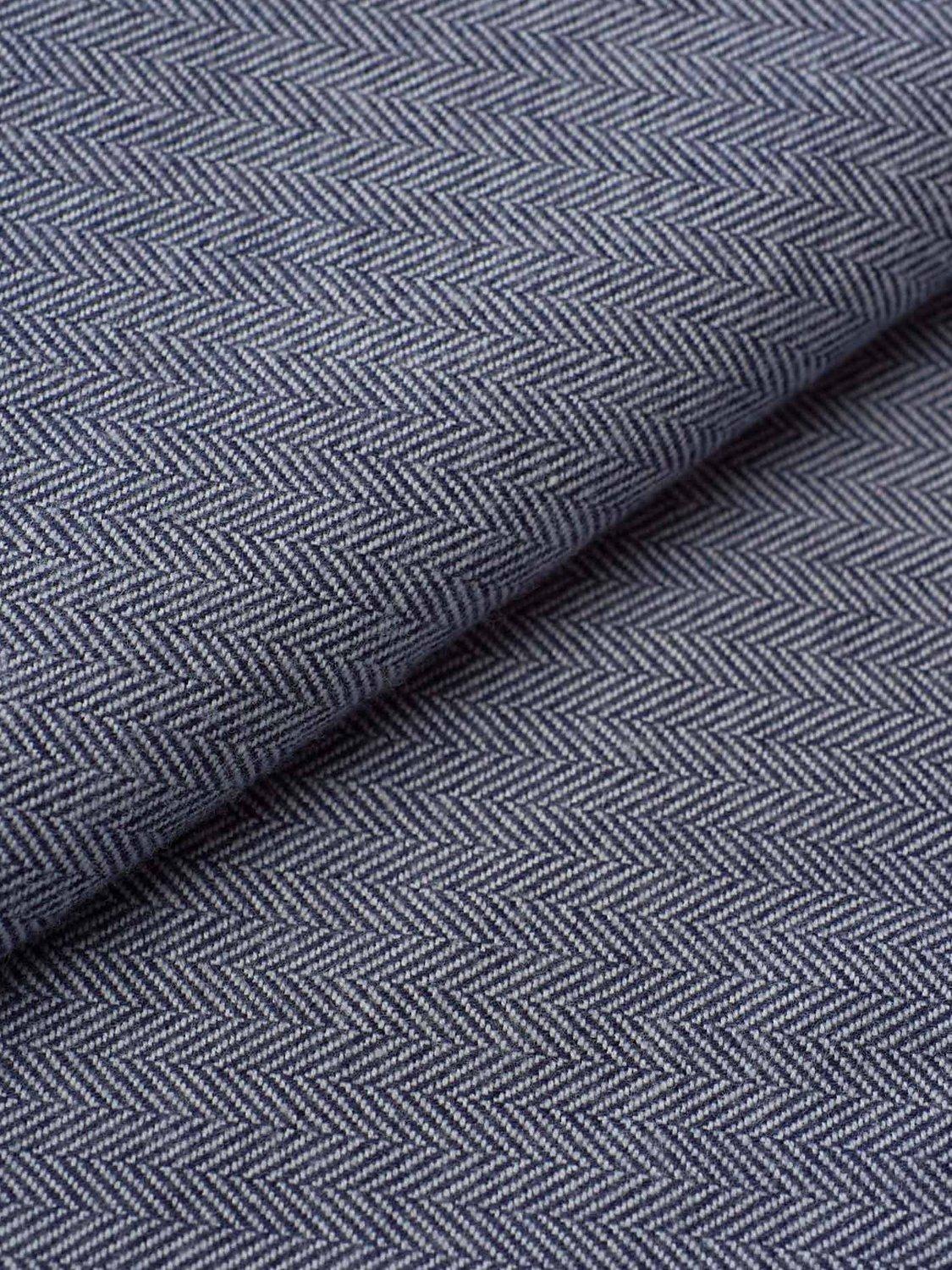 Product image 6 of 6, which shows Herringbone Brushed Cotton Dressing Gown, Ash Grey, S