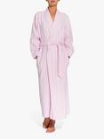 British Boxers Westwood Stripe Brushed Cotton Dressing Gown, Pink