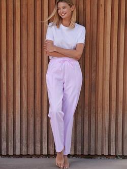 British Boxers Westwood Stripe Brushed Cotton Pyjama Trousers, Pink