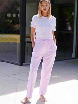 British Boxers Westwood Stripe Brushed Cotton Pyjama Trousers - view 2, Pink