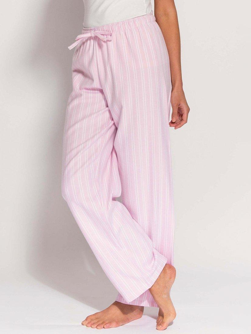 Product image 5 of 7, which shows British Boxers Westwood Stripe Brushed Cotton Pyjama Trousers, Pink, L
