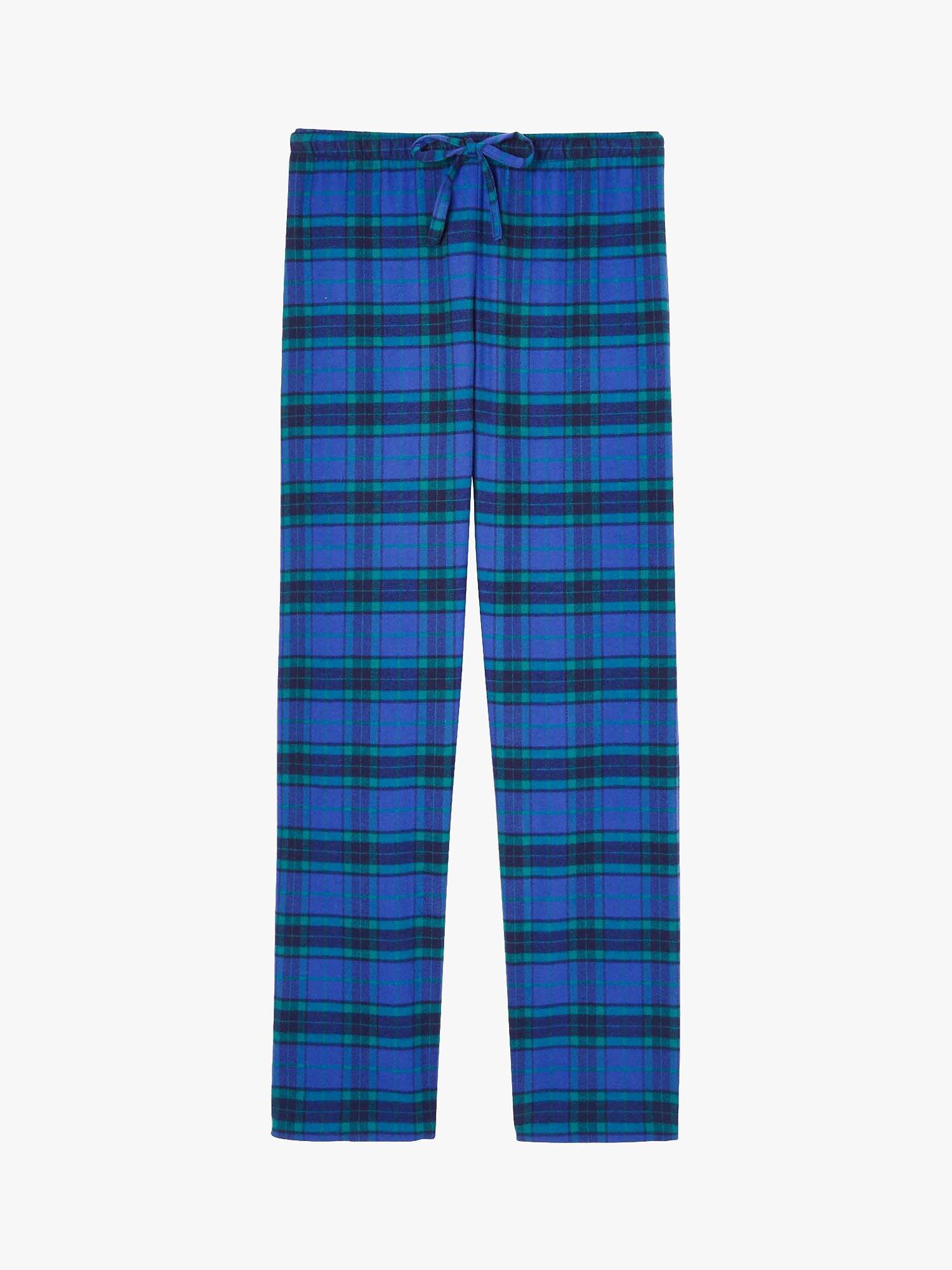 Product image 2 of 4, which shows British Boxers Tartan Brushed Cotton Pyjama Set, Midnight, XS