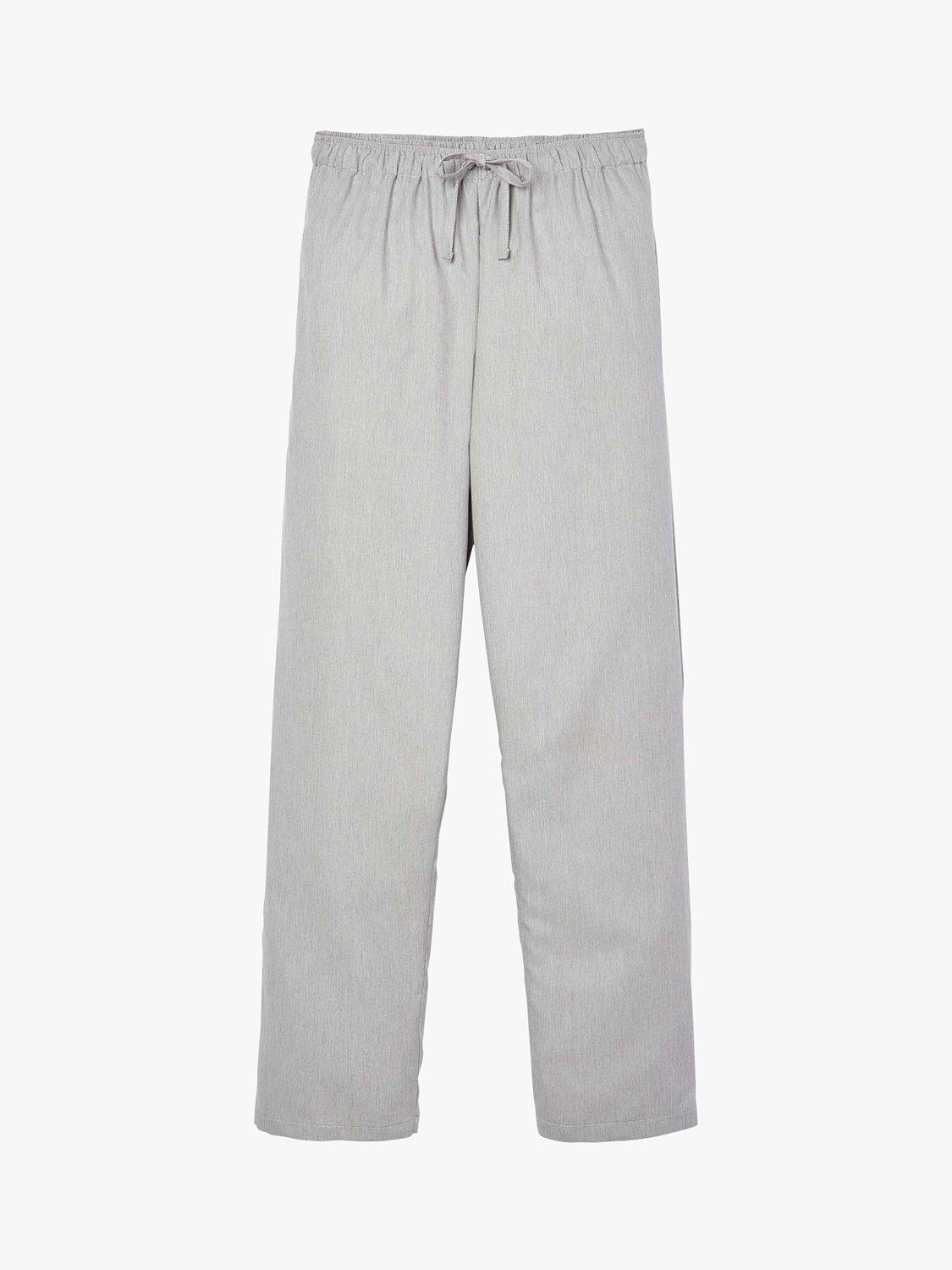 Product image 5 of 6, which shows British Boxers Herringbone Cotton Twill Pyjama Set, Light Grey, XS