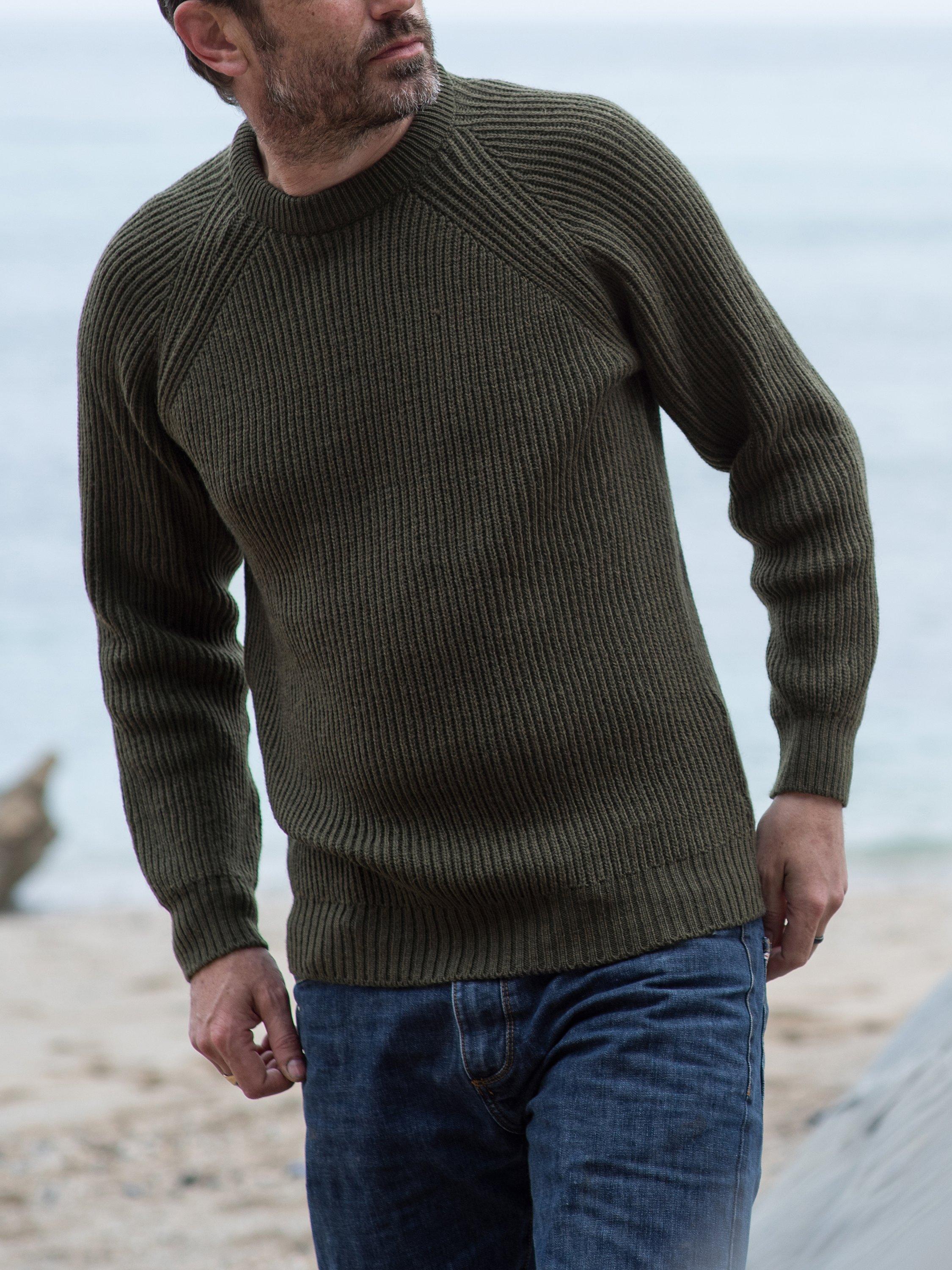 Celtic Co. Merino Wool Ribbed Fisherman s Jumper