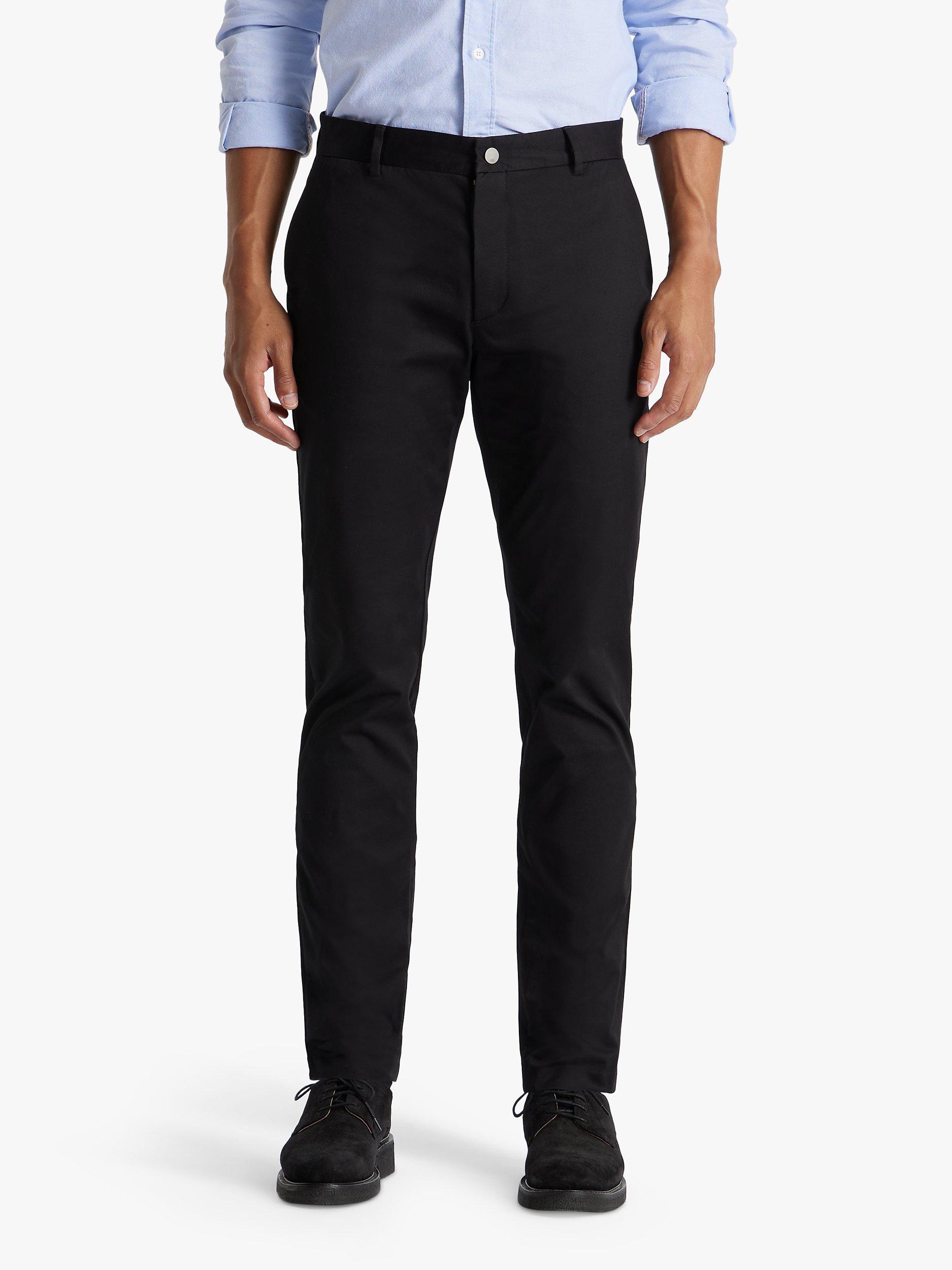 Product image 1 of 6, which shows SPOKE Sharps Cotton Blend Broad Thigh Chinos, Black, W30/L28