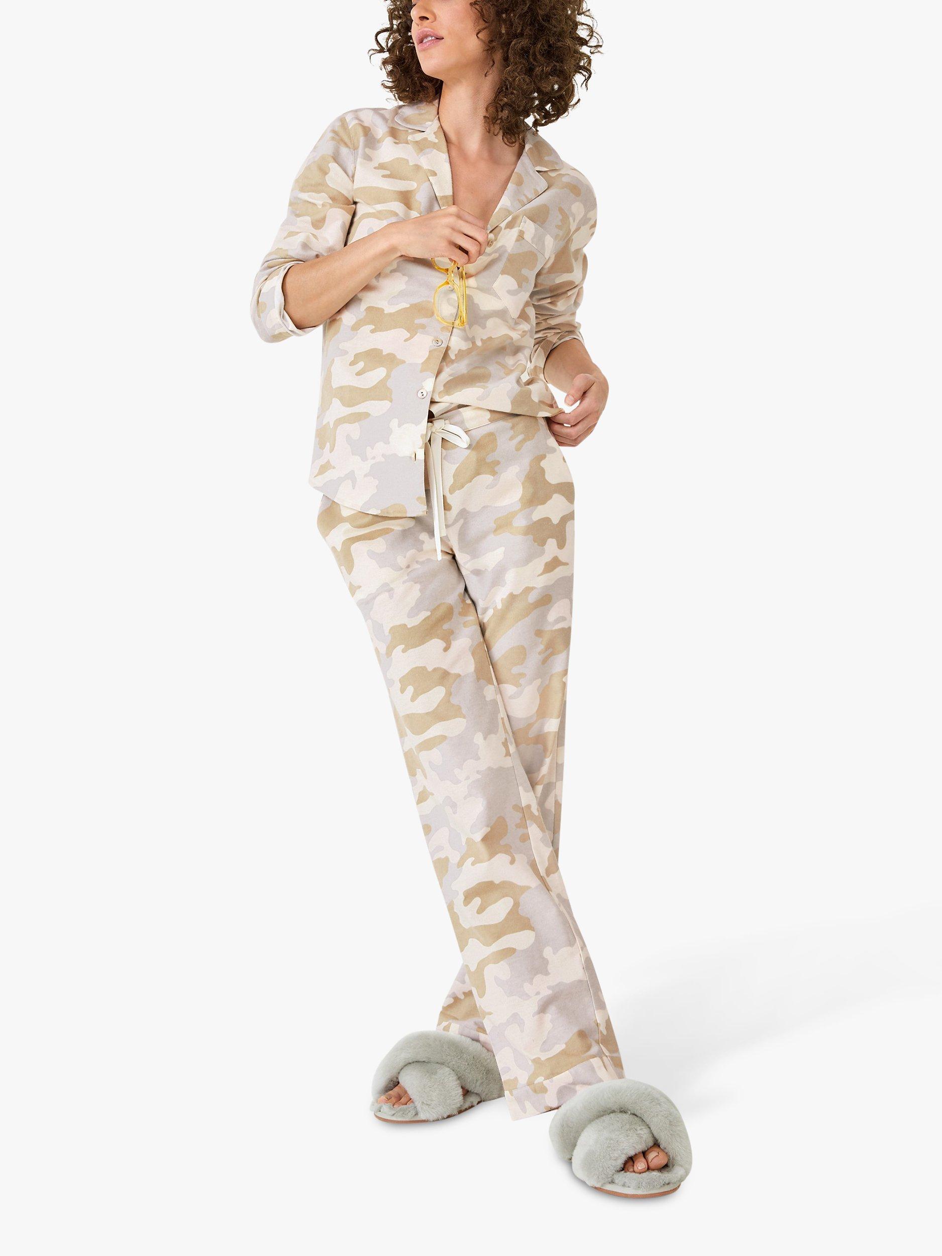HUSH Joy Camo Organic Cotton Flannel Pyjama Set, Multi