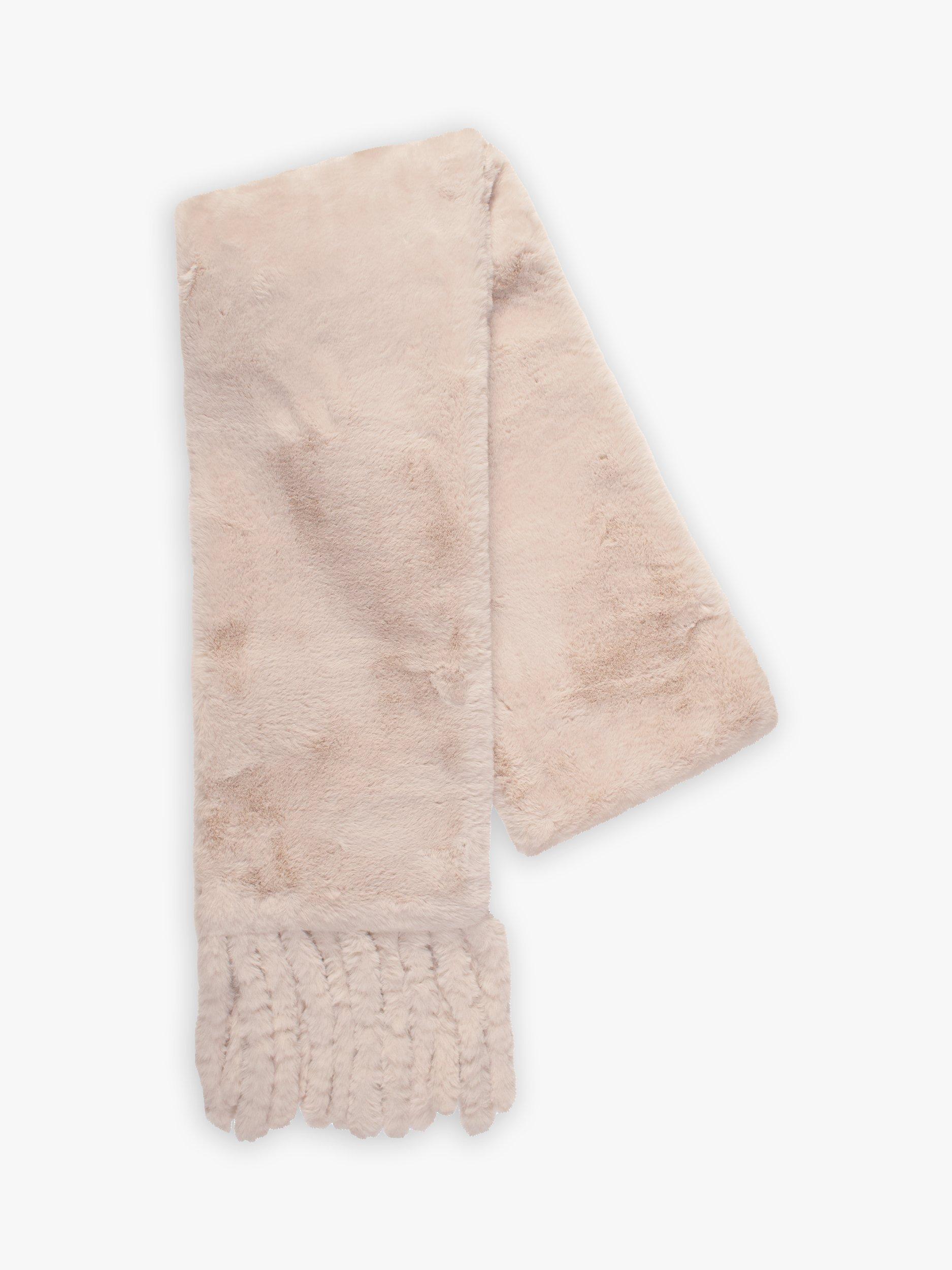 chesca Faux Fur Scarf, Honey, One Size