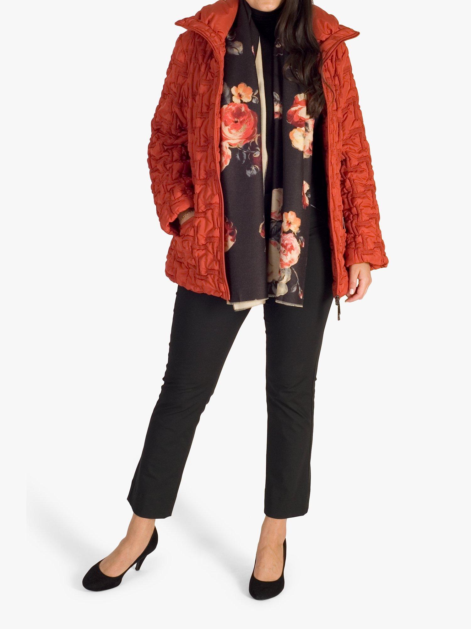 Product image 3 of 6, which shows chesca Floral Print Scarf, Black/Multi