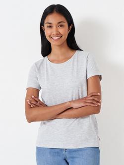 Crew Clothing Perfect Slub T-Shirt, Light Grey