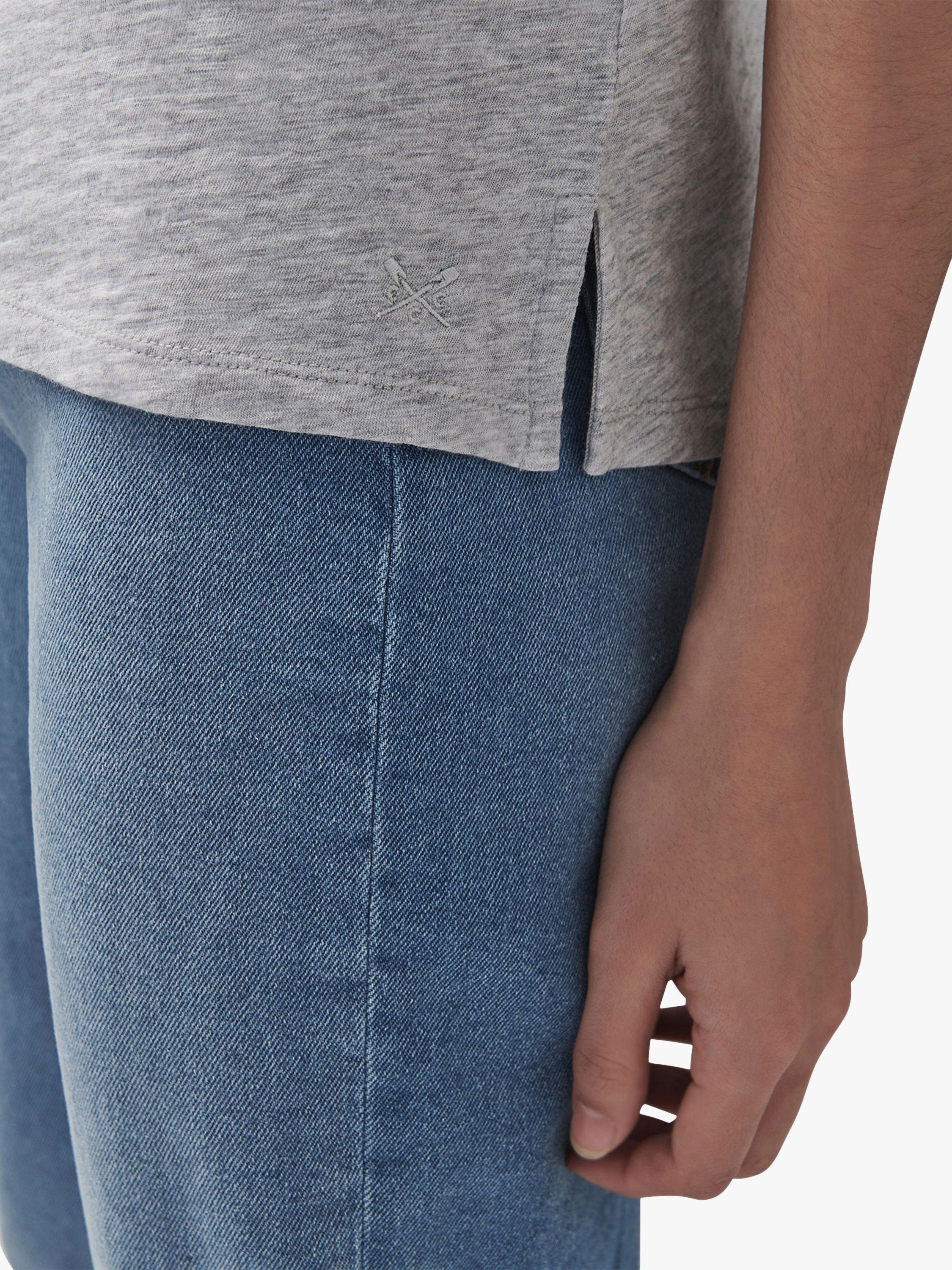 Product image 5 of 6, which shows Crew Clothing Perfect Slub T-Shirt, Light Grey, 8