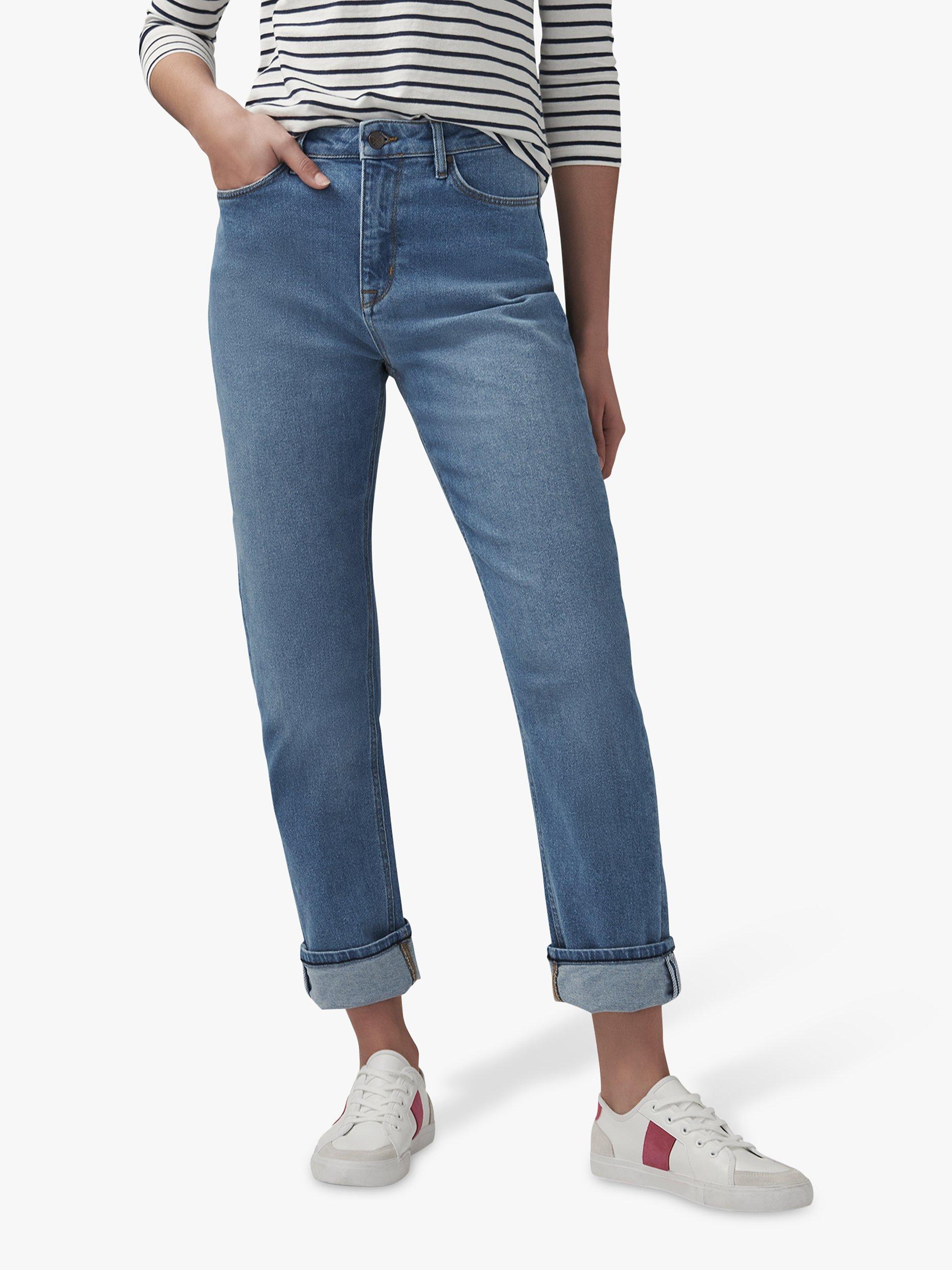 Crew Clothing Girlfriend Jeans, Denim Blue