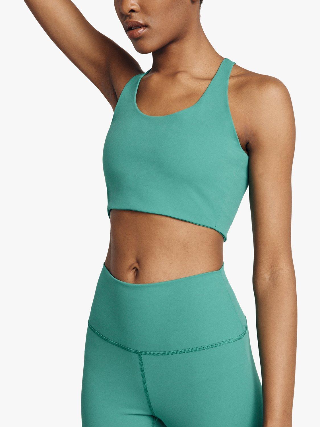 Ghost Classic Racer Back Sports Bra, Dark Green
