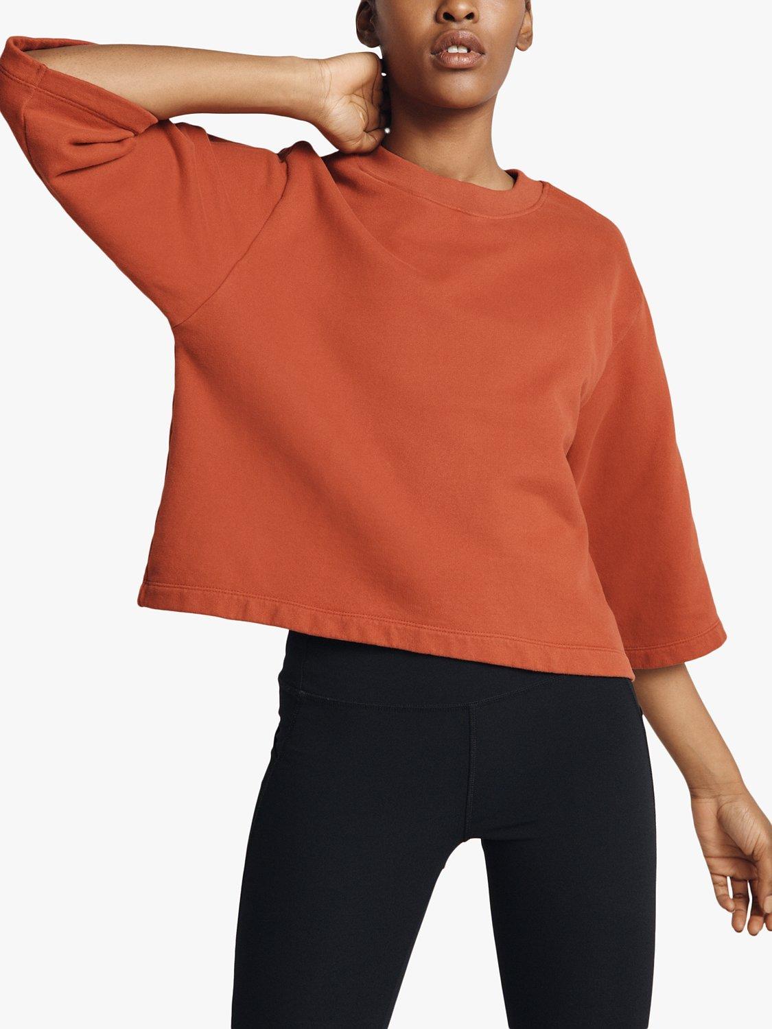 Ghost Organic Cotton Boxy Sweatshirt, Copper Rose, XS
