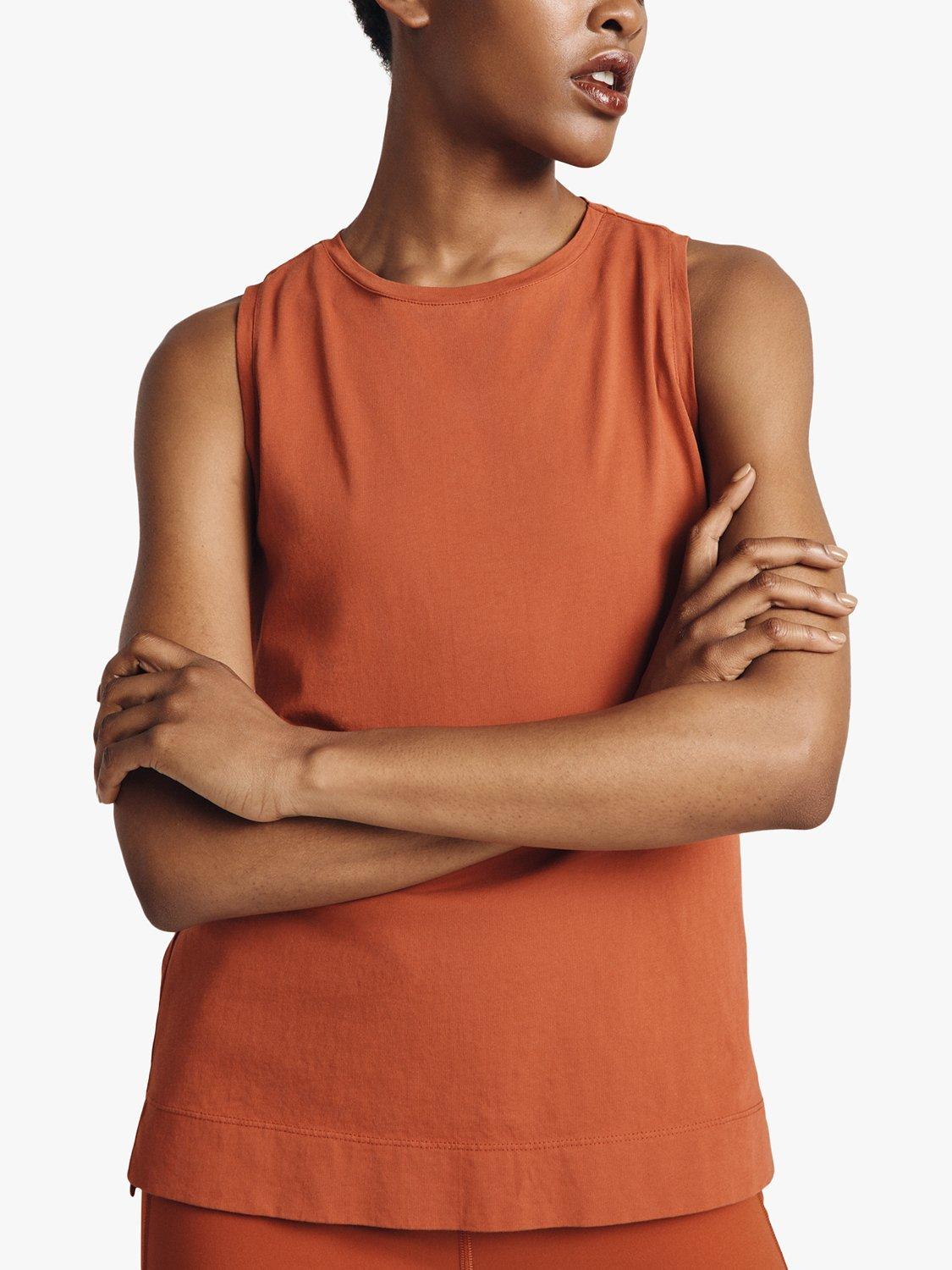 Ghost Loose Fit Organic Cotton Tank Top, Dark Orange