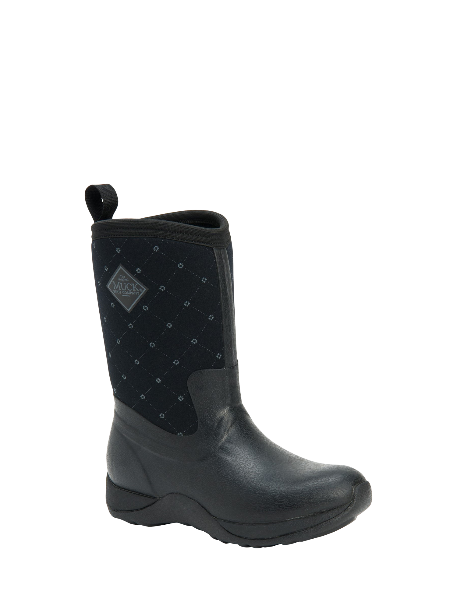 Product image 2 of 4, which shows Muck Arctic Weekend Fleece Lined Quilted Wellington Boots, Black, 4