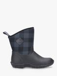 Muck Muckster II Mid Wellington Boots, Black/Grey Plaid