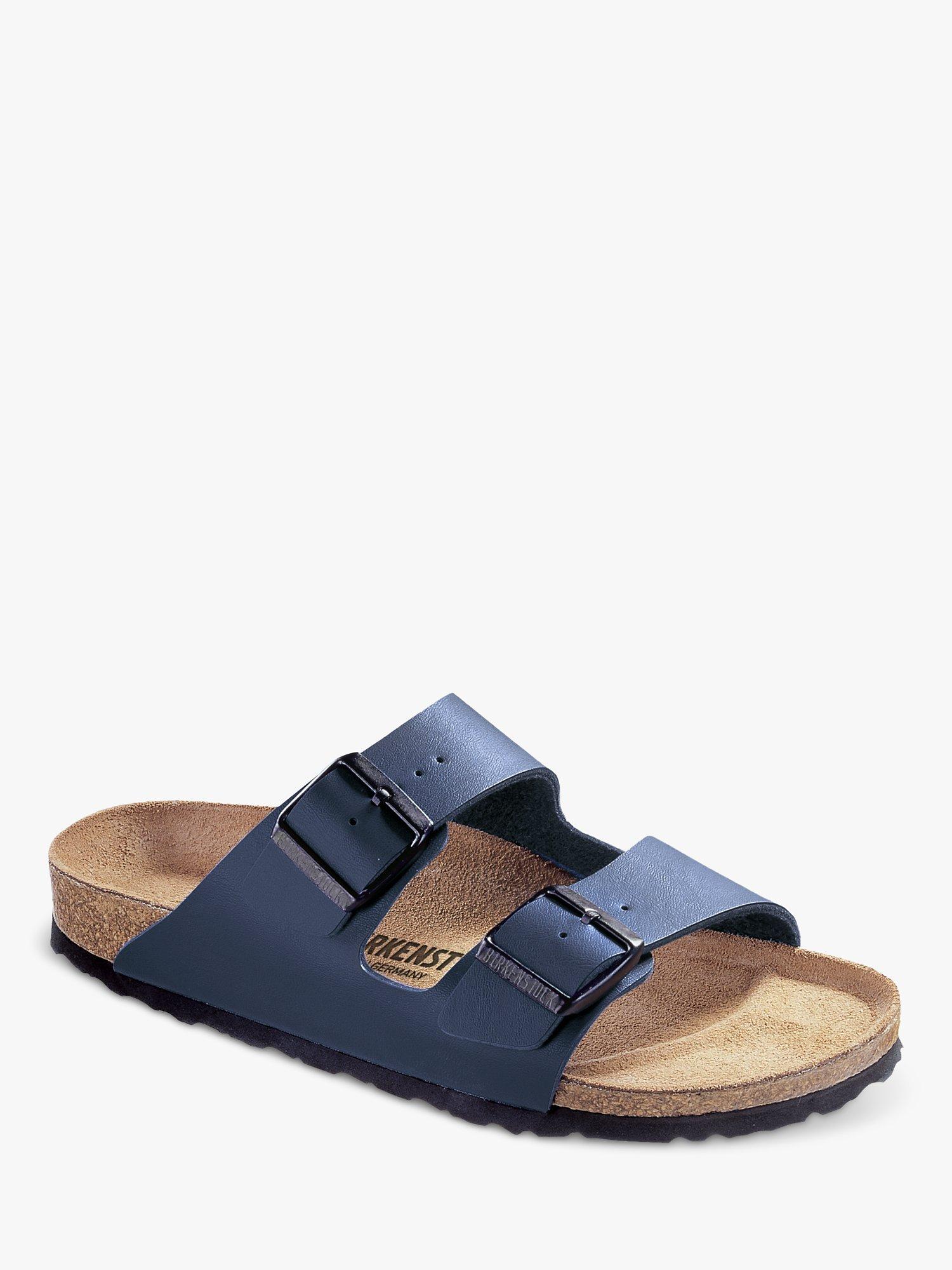 Birkenstock Arizona Narrow Fit Birko Flor Double Strap Sandals, Navy, 36