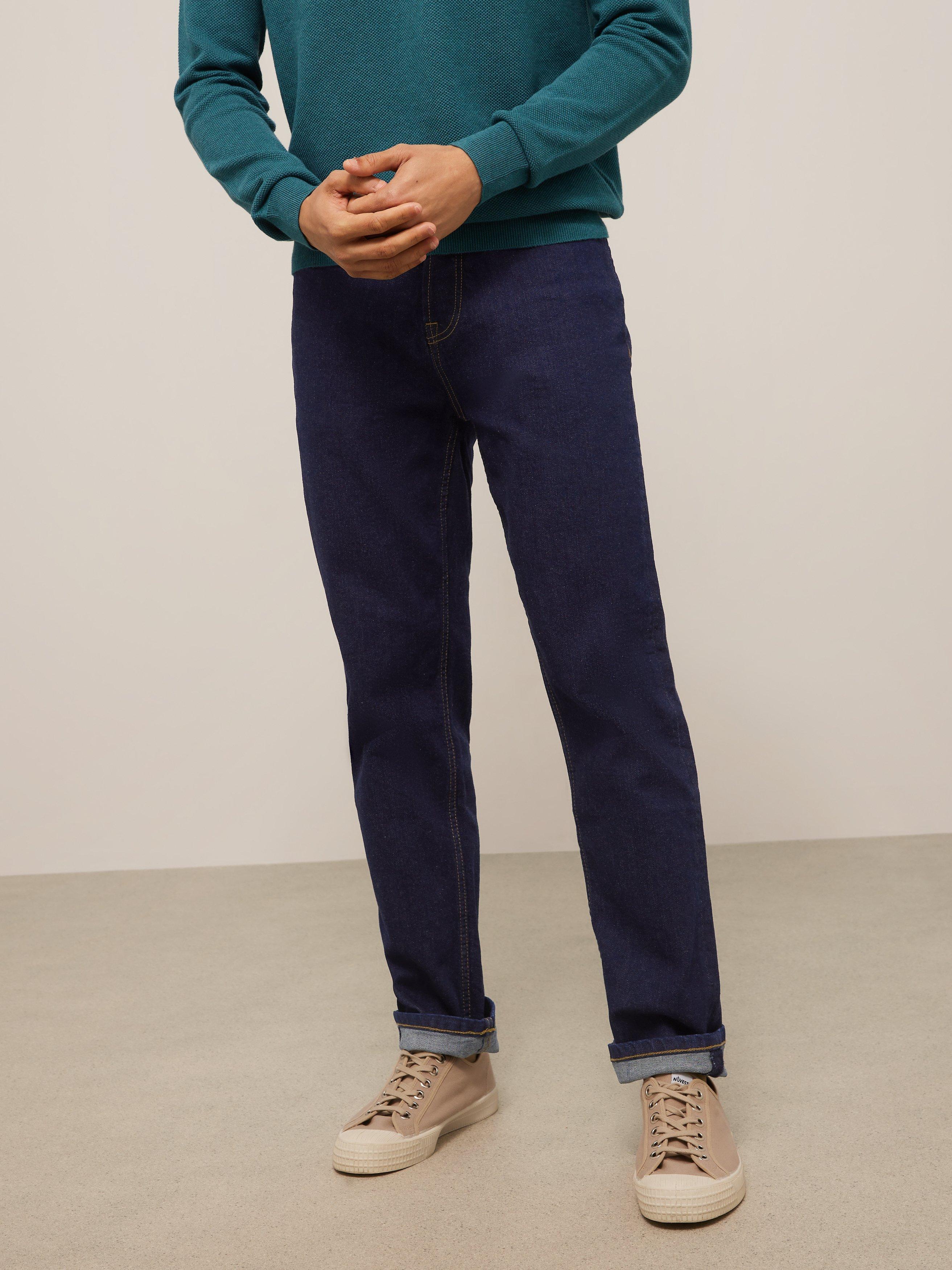 Product image 1 of 7, which shows John Lewis Straight Fit Denim Jeans, Blue, 30R
