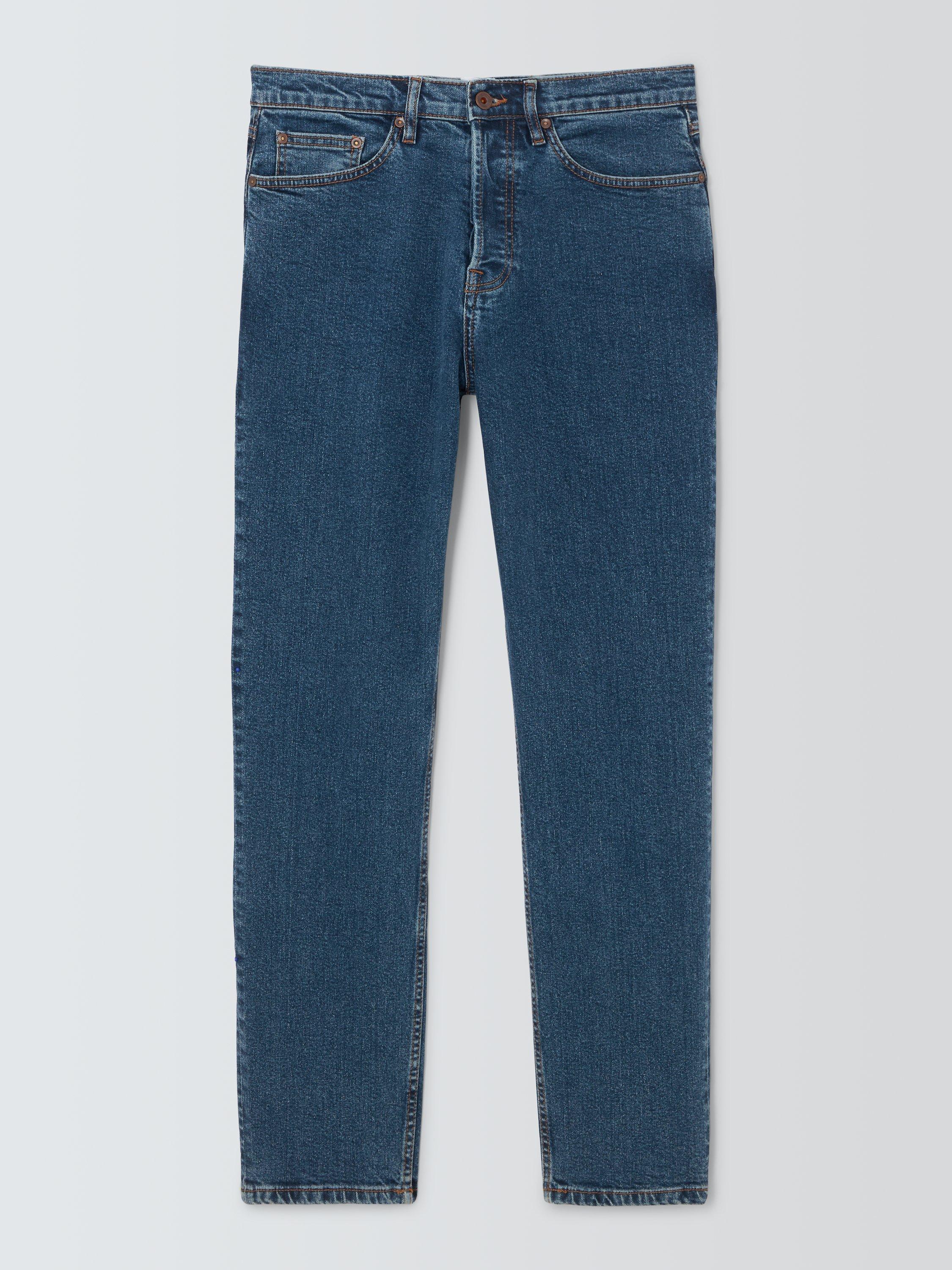 John Lewis Straight Fit Denim Jeans Blue