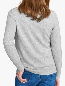 Pure Collection Cashmere Crew Neck Jumper - view 2, Heather Dove
