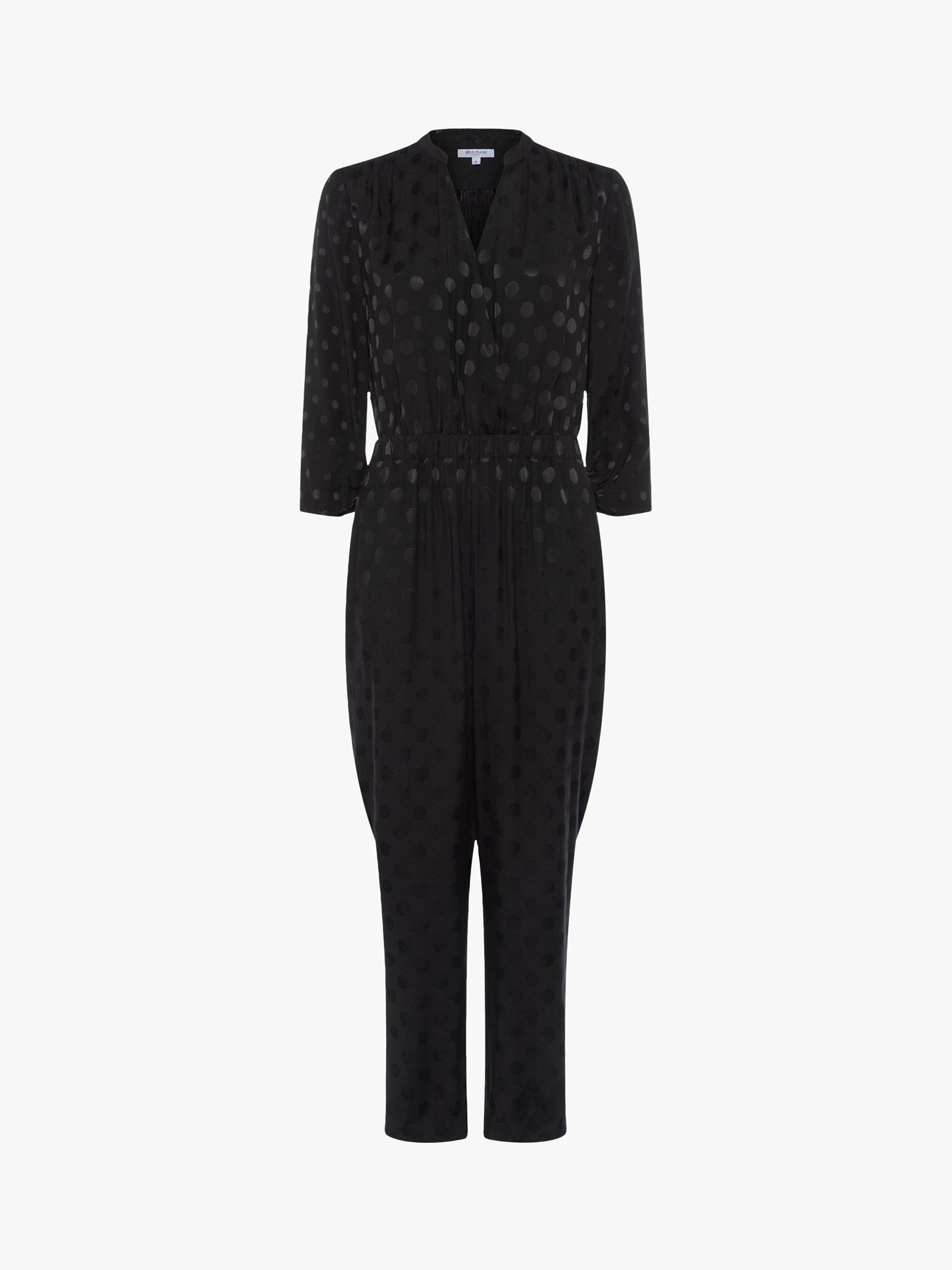 Great Plains Camberwell Spot Jumpsuit, Black