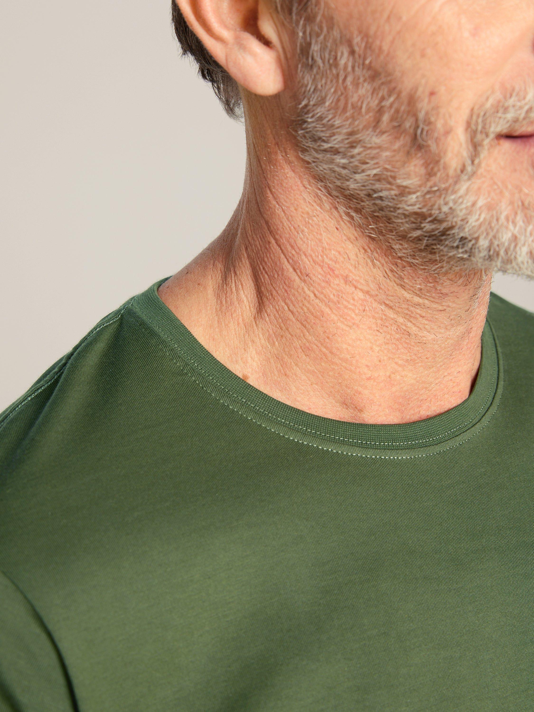 Product image 5 of 6, which shows John Lewis Supima Cotton Jersey Crew Neck T-Shirt, Khaki, S